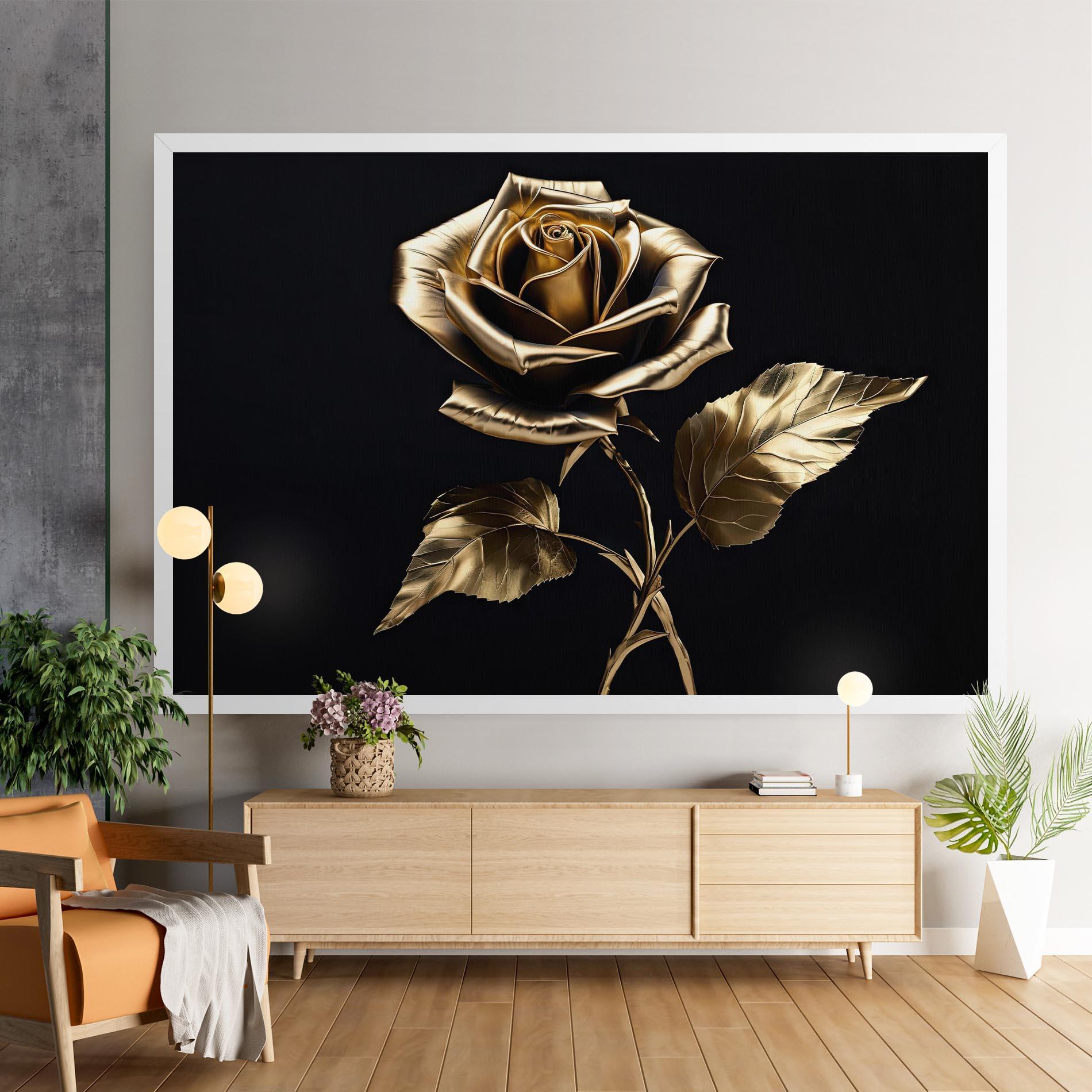 Tablou Canvas Beautiful Golden Rose mockup 9