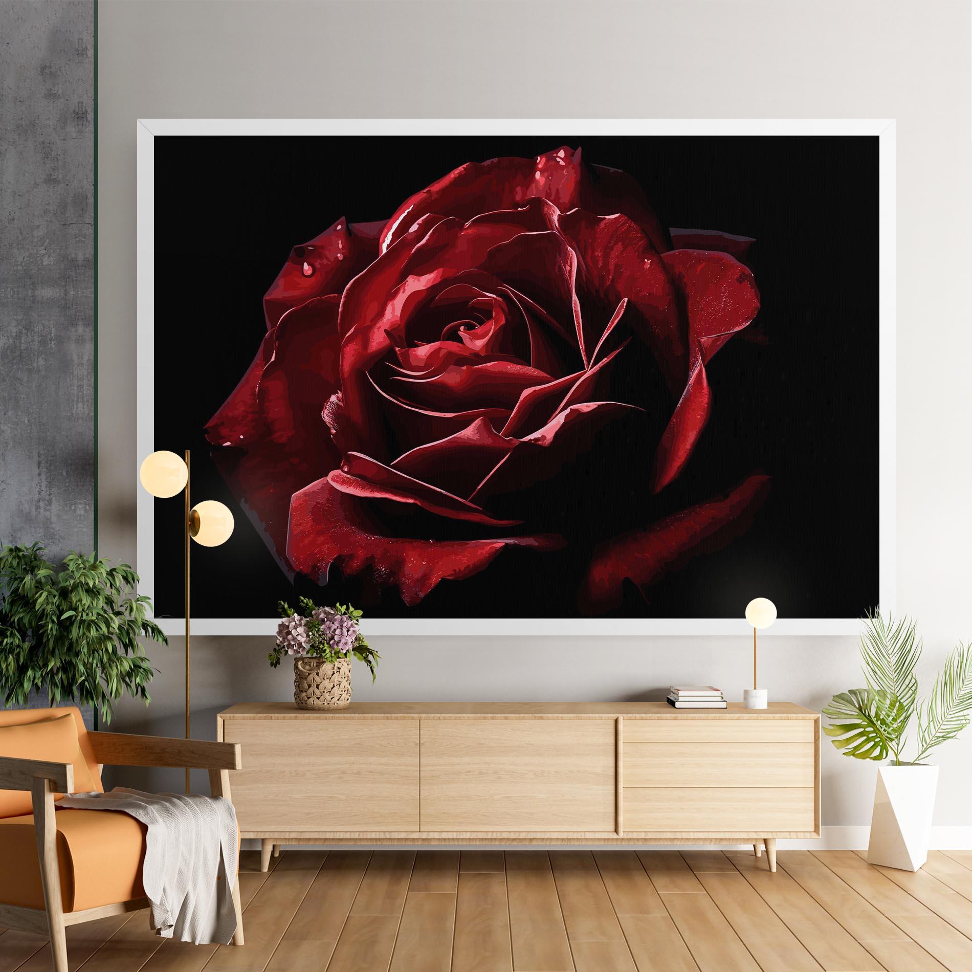 Tablou Canvas Big Red Rose mockup 9