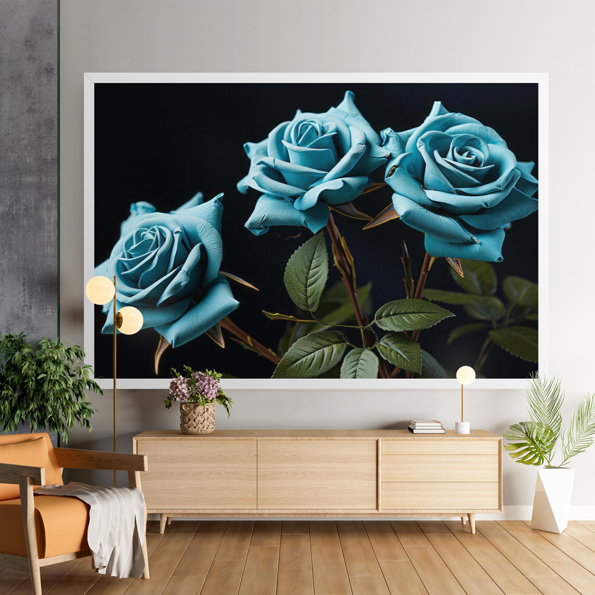 Tablou Canvas Blue Roses mockup 9