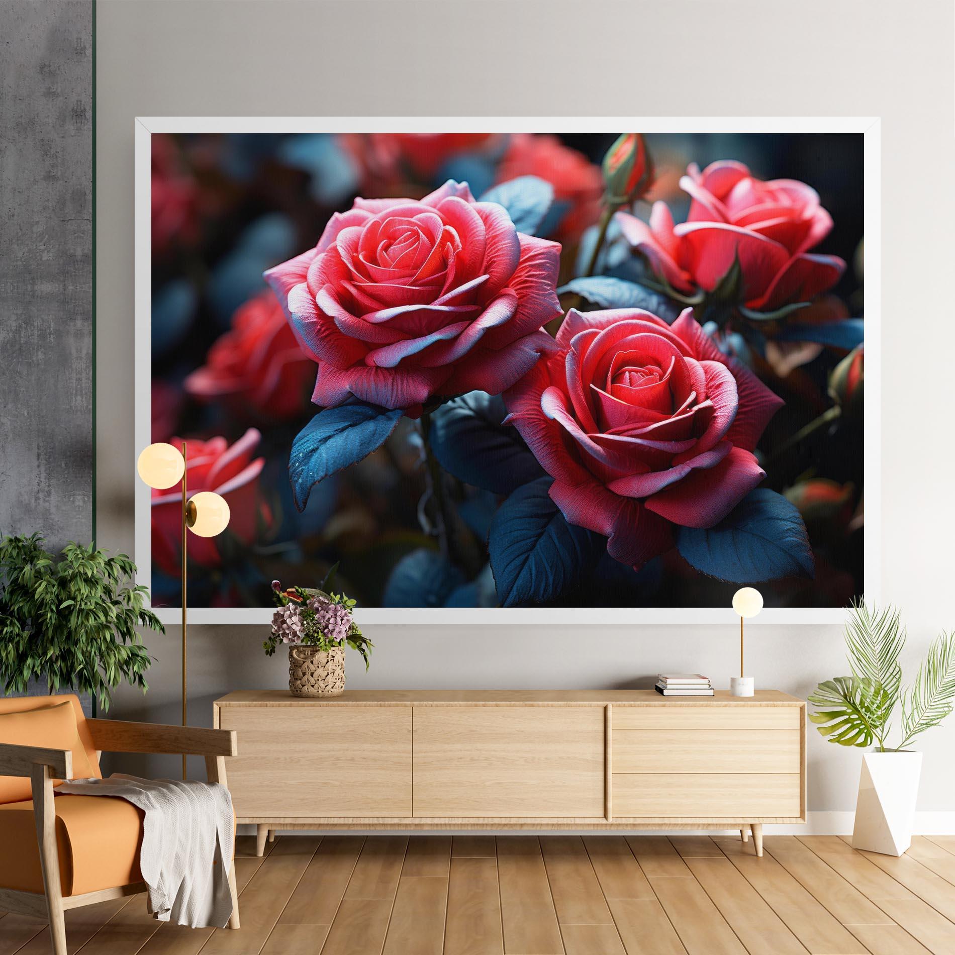 Tablou Canvas Dark Pink Rose mockup 9