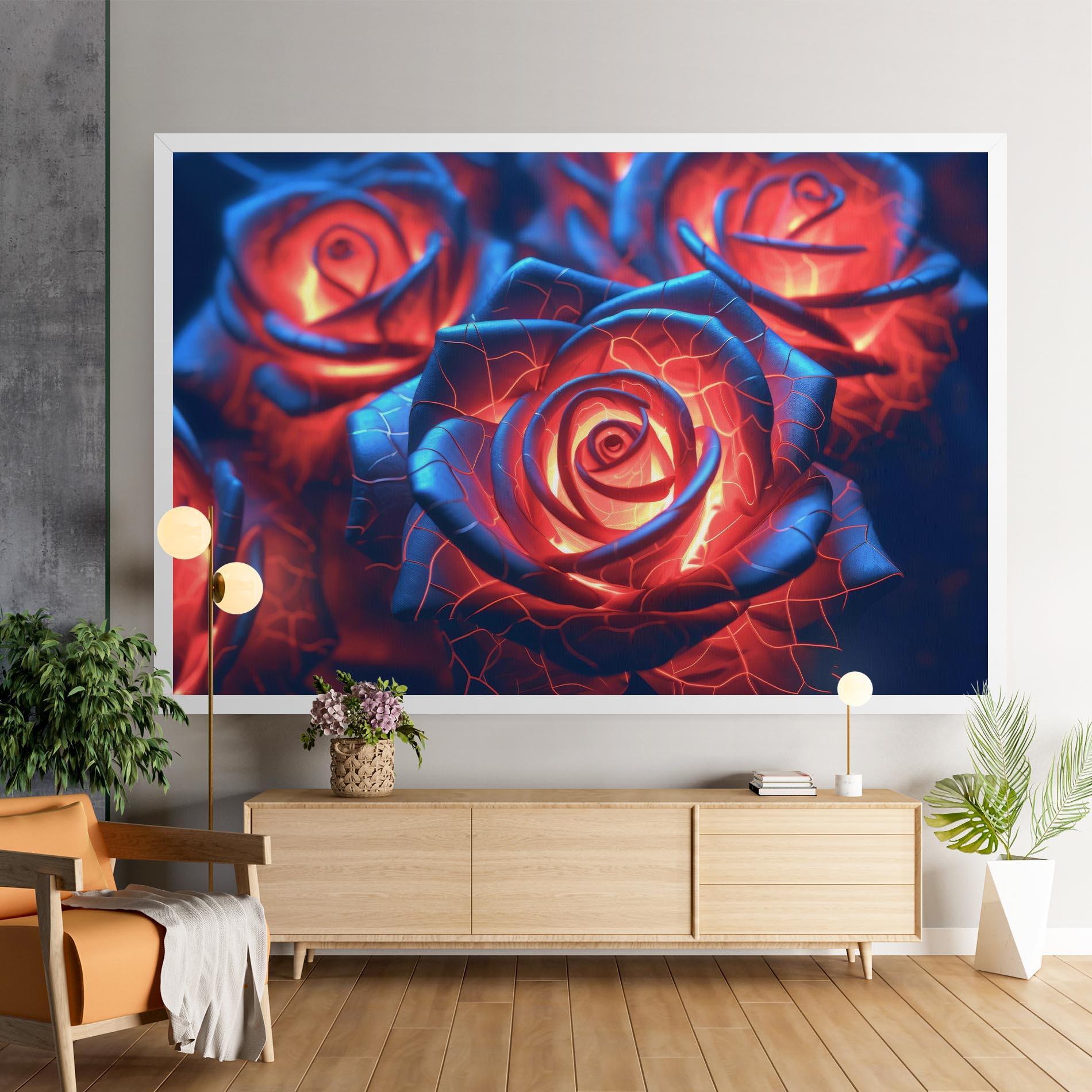 Tablou Canvas Glowing Roses mockup 9