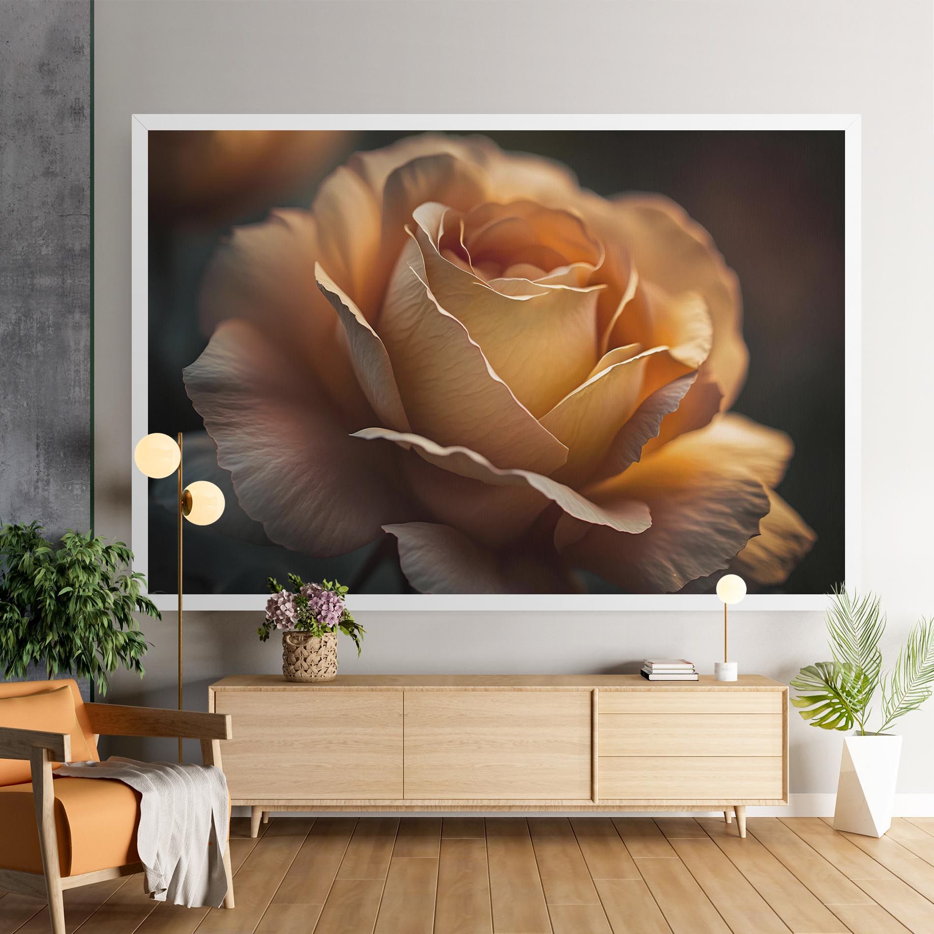 Light Orange Rose Close Up mockup 9