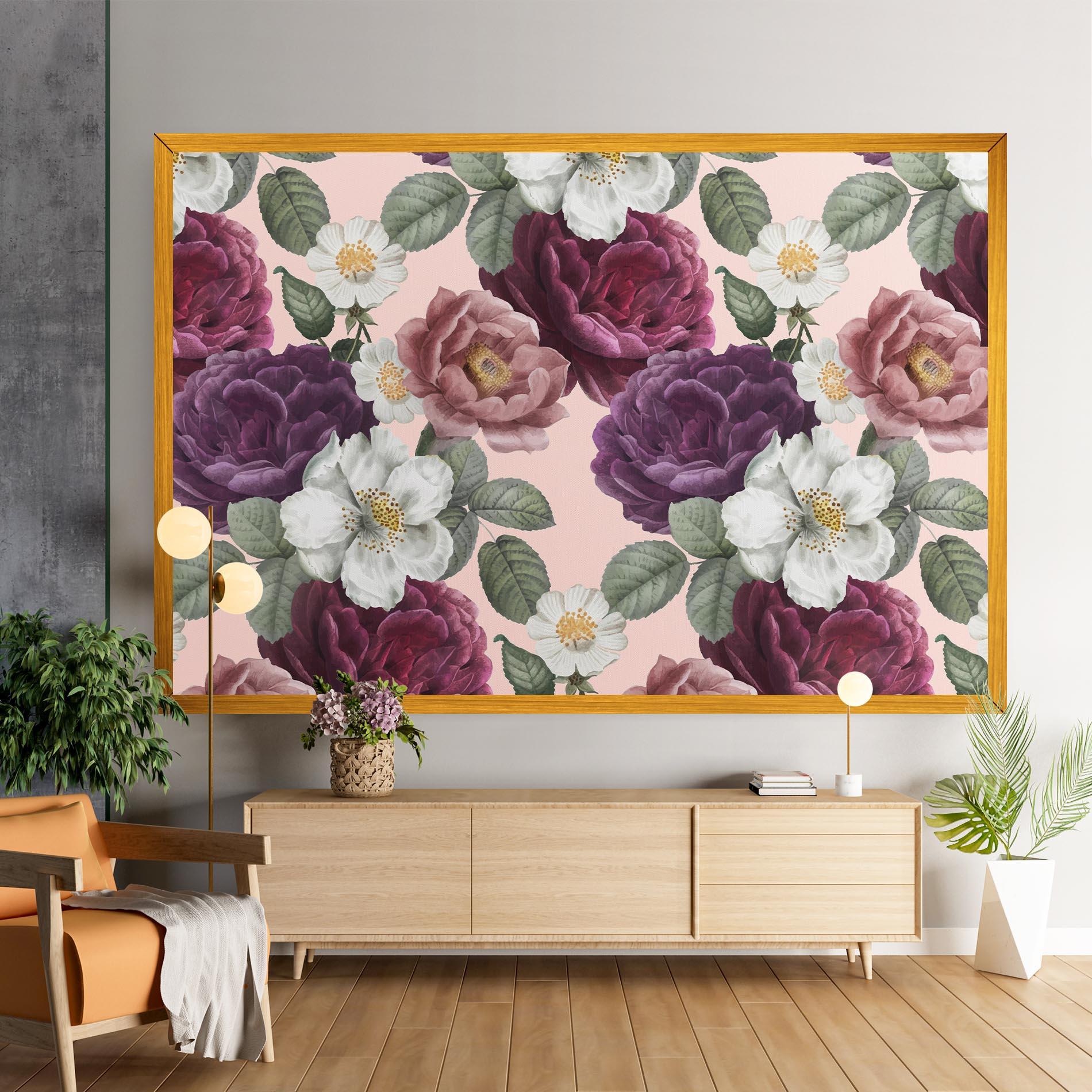 Tablou Canvas Amestec Flori mockup 9