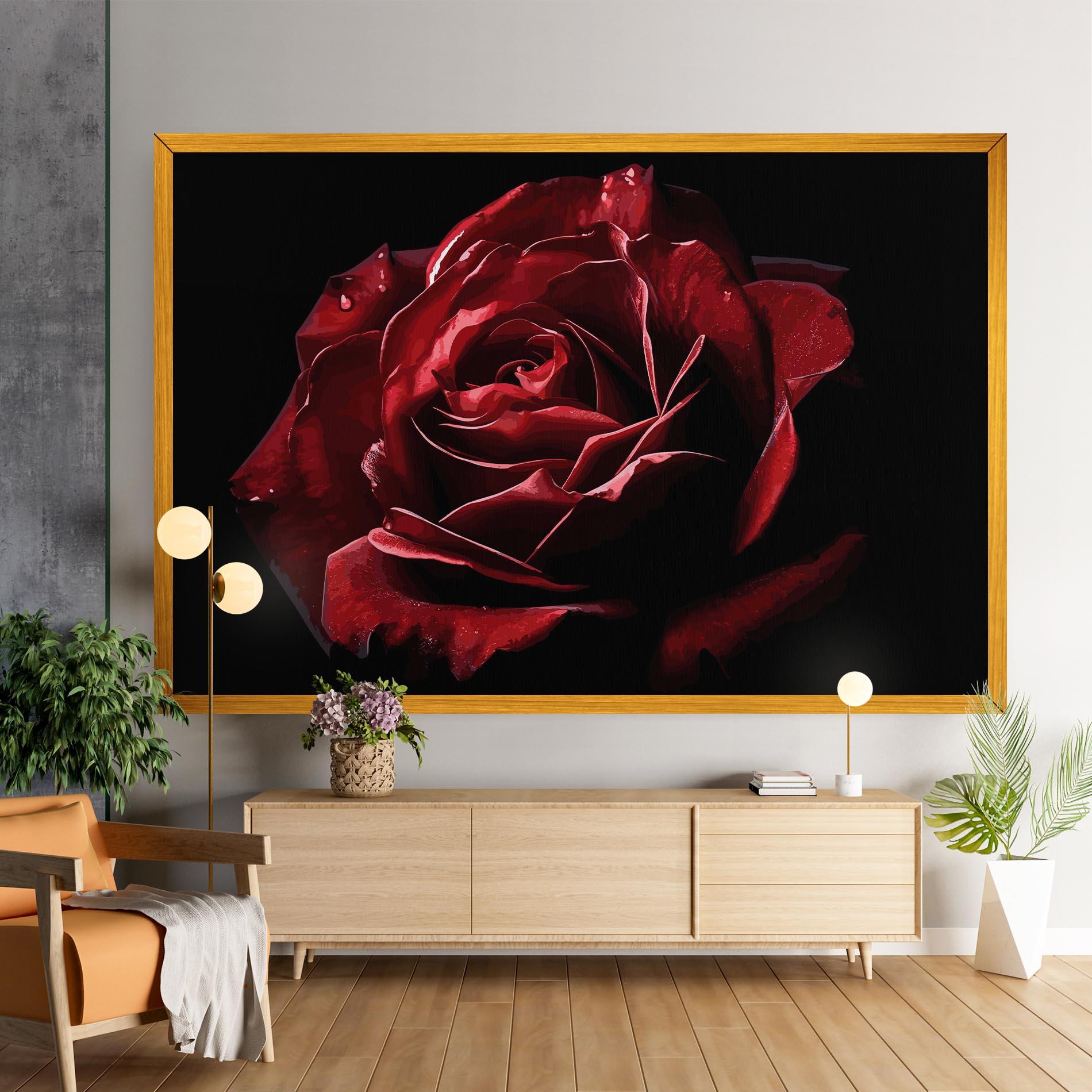 Tablou Canvas Big Red Rose mockup 9