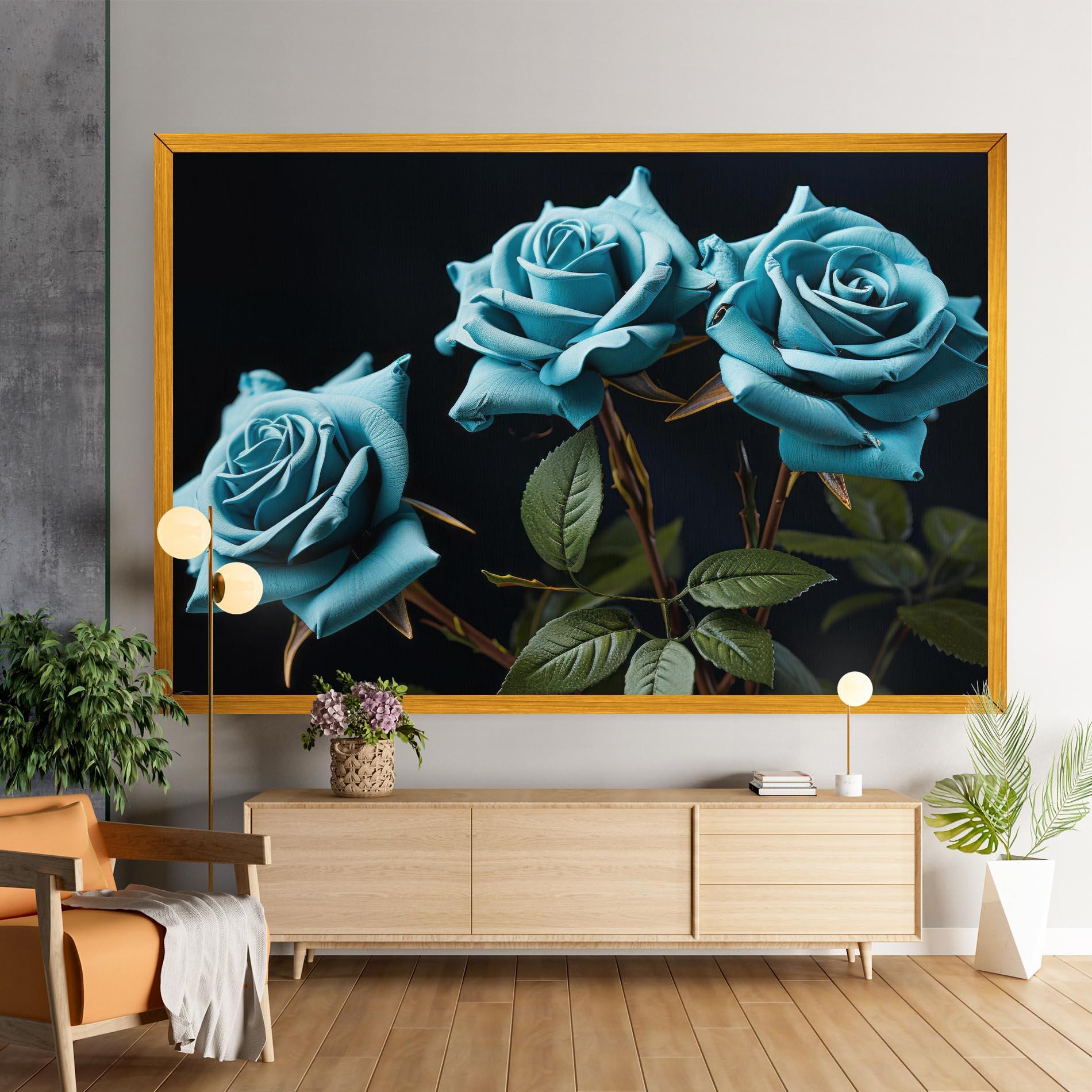 Tablou Canvas Blue Roses mockup 9
