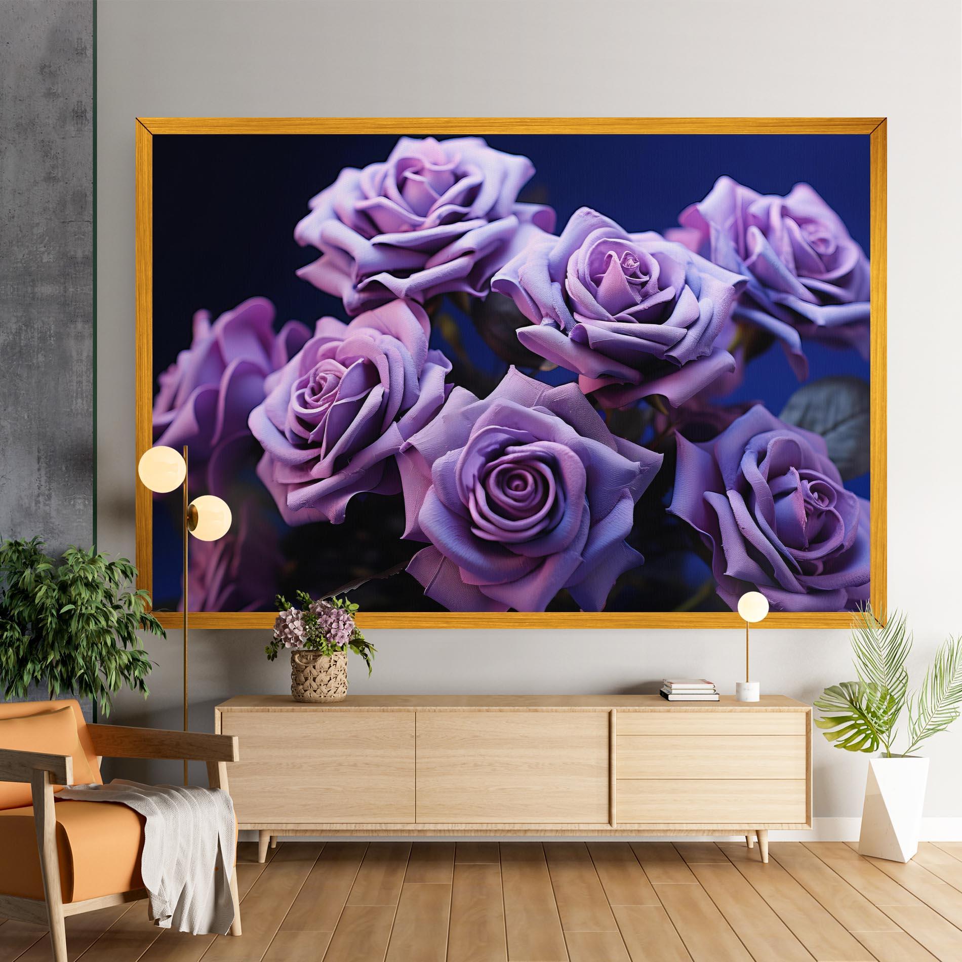 Tablou Canvas Pastel Purple Rose mockup 9