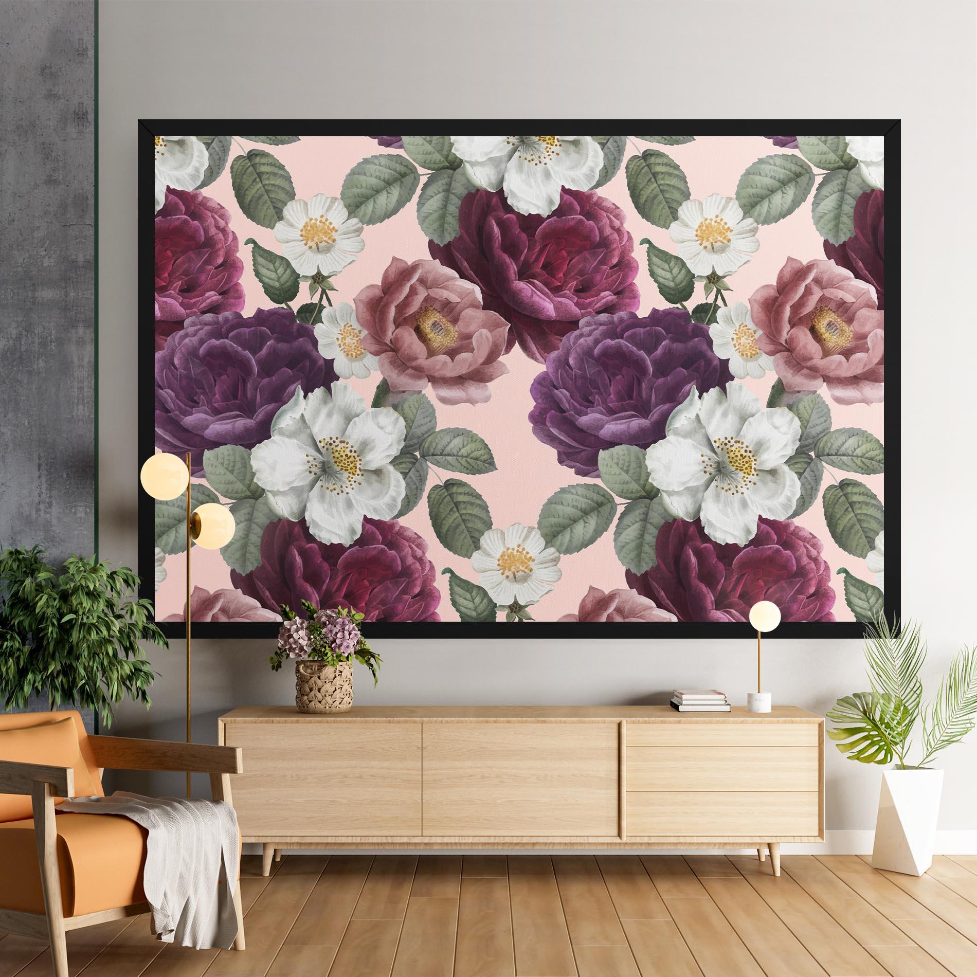 Tablou Canvas Amestec Flori mockup 9