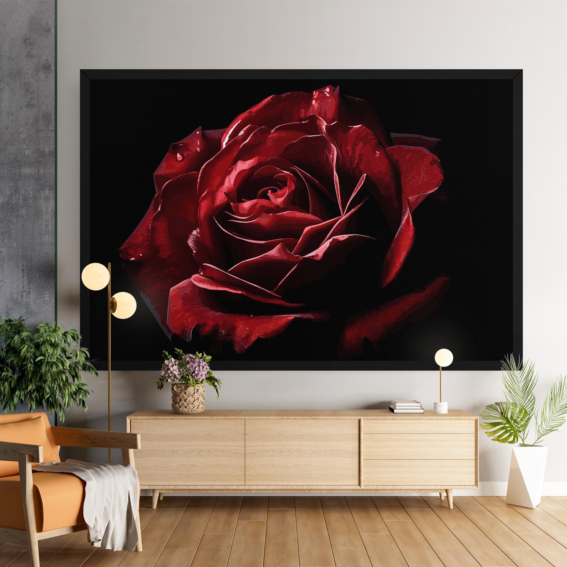 Tablou Canvas Big Red Rose mockup 9