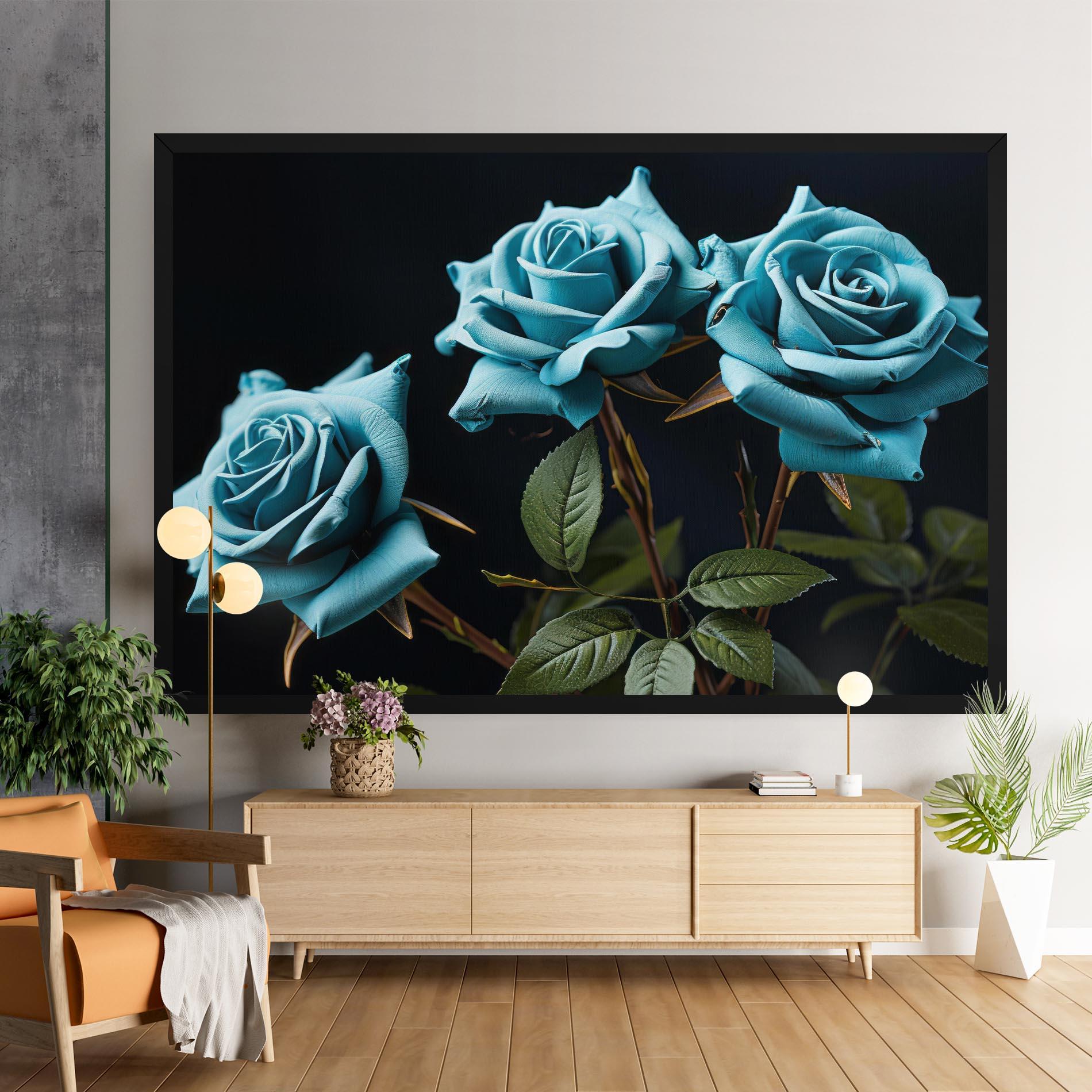 Tablou Canvas Blue Roses mockup 9