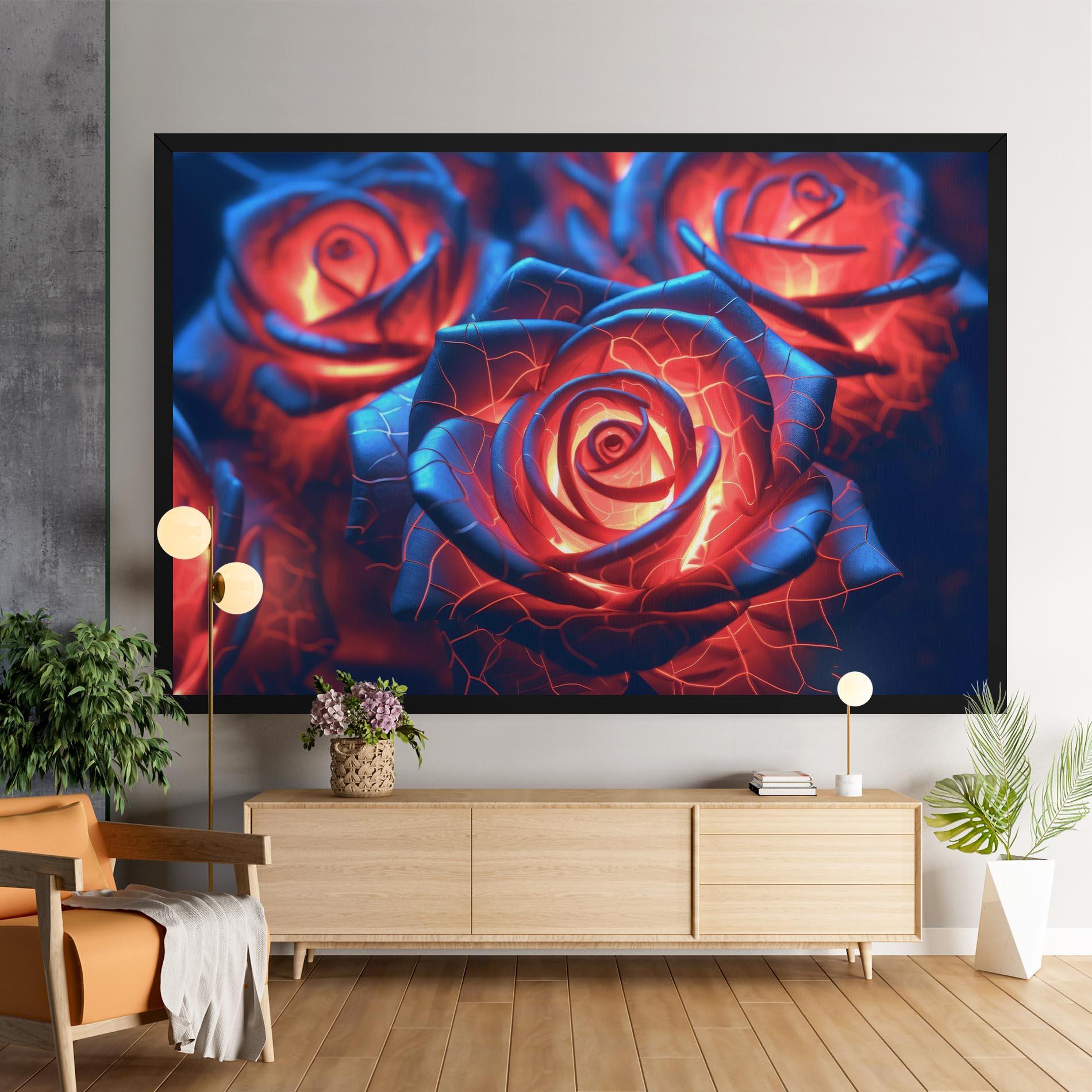 Tablou Canvas Glowing Roses mockup 9