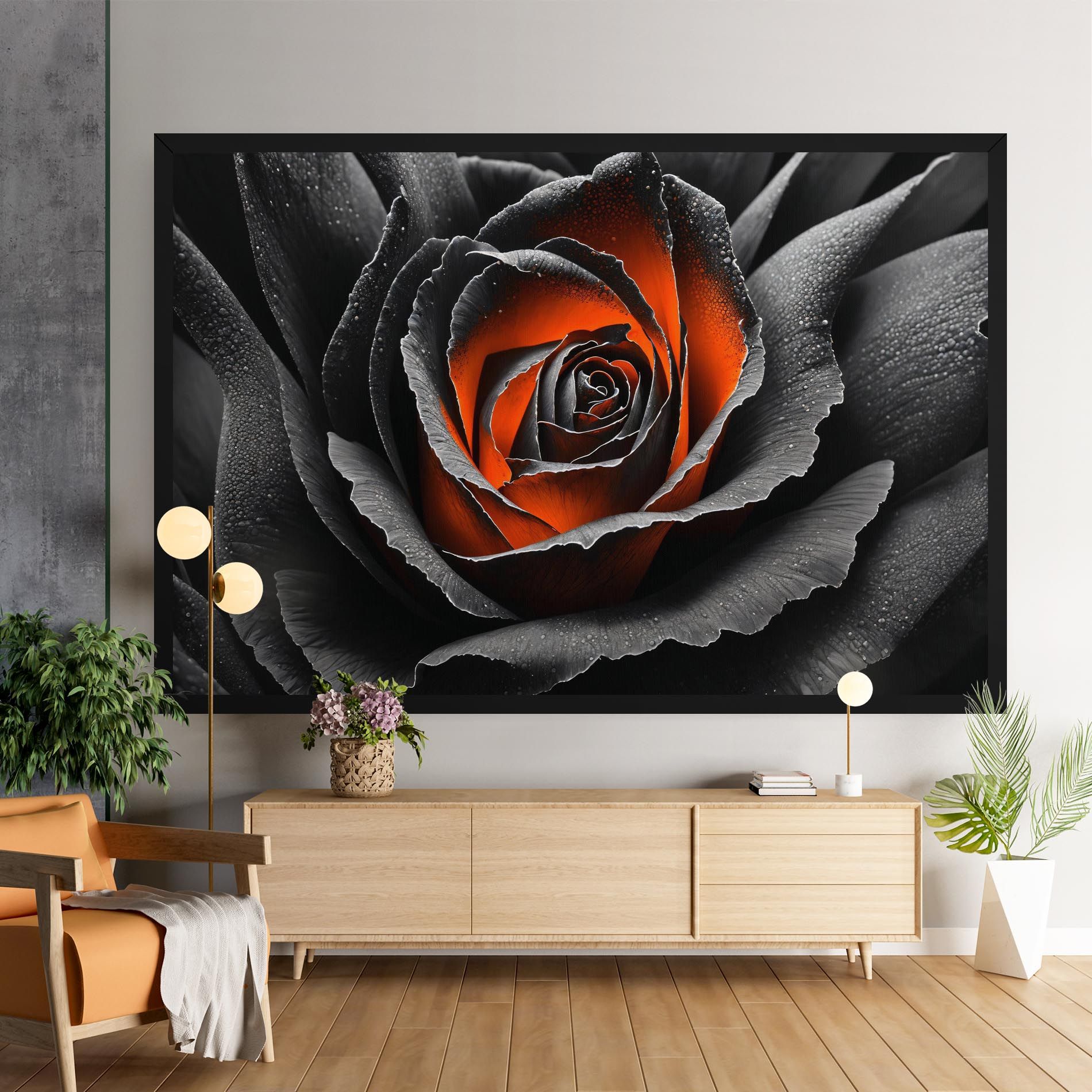 Grey Orange Rose mockup 9