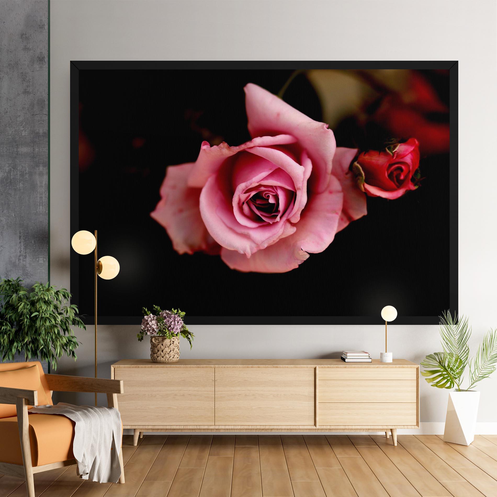 Tablou Canvas Opened Pink Rose mockup 9
