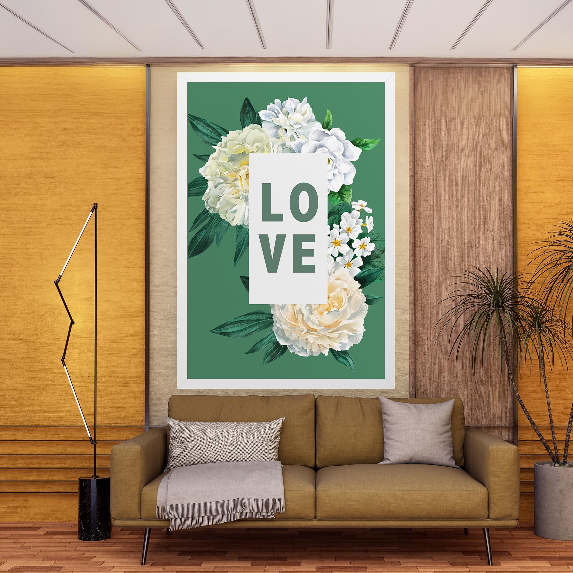 Tablou Canvas Love Green Rose mockup 9