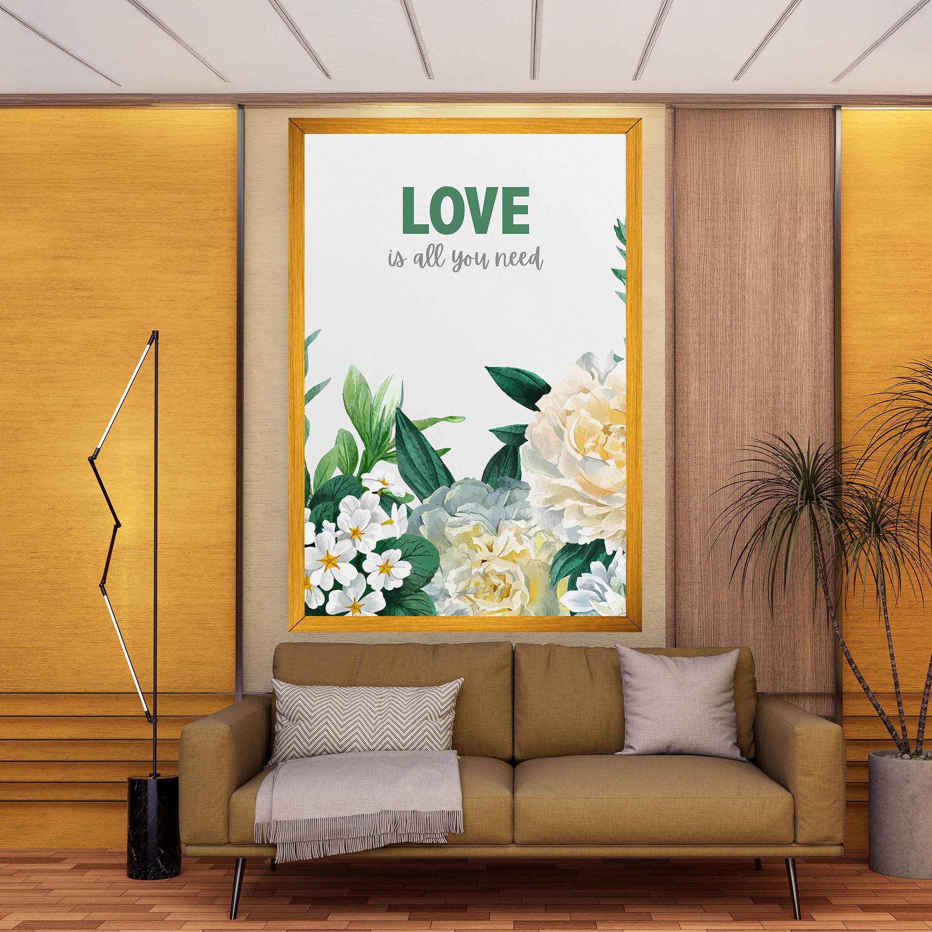 Tablou Canvas Green Rose Love mockup 9