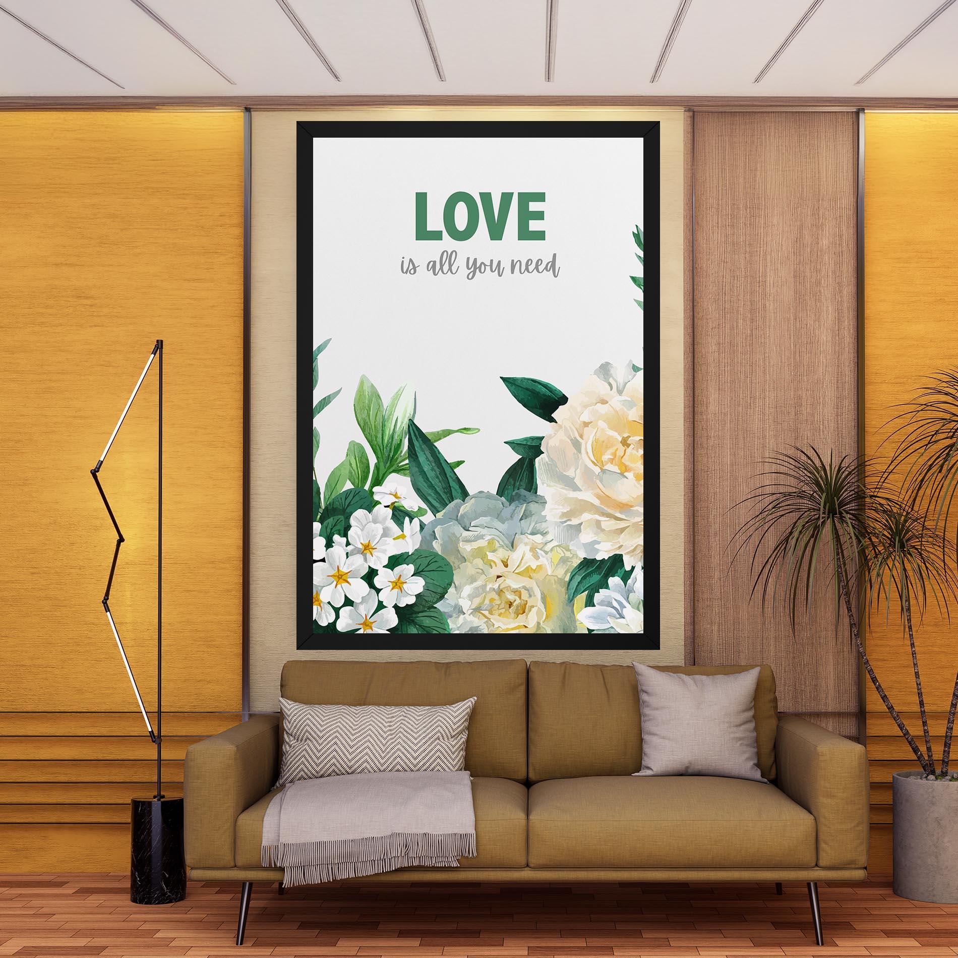 Tablou Canvas Green Rose Love mockup 9