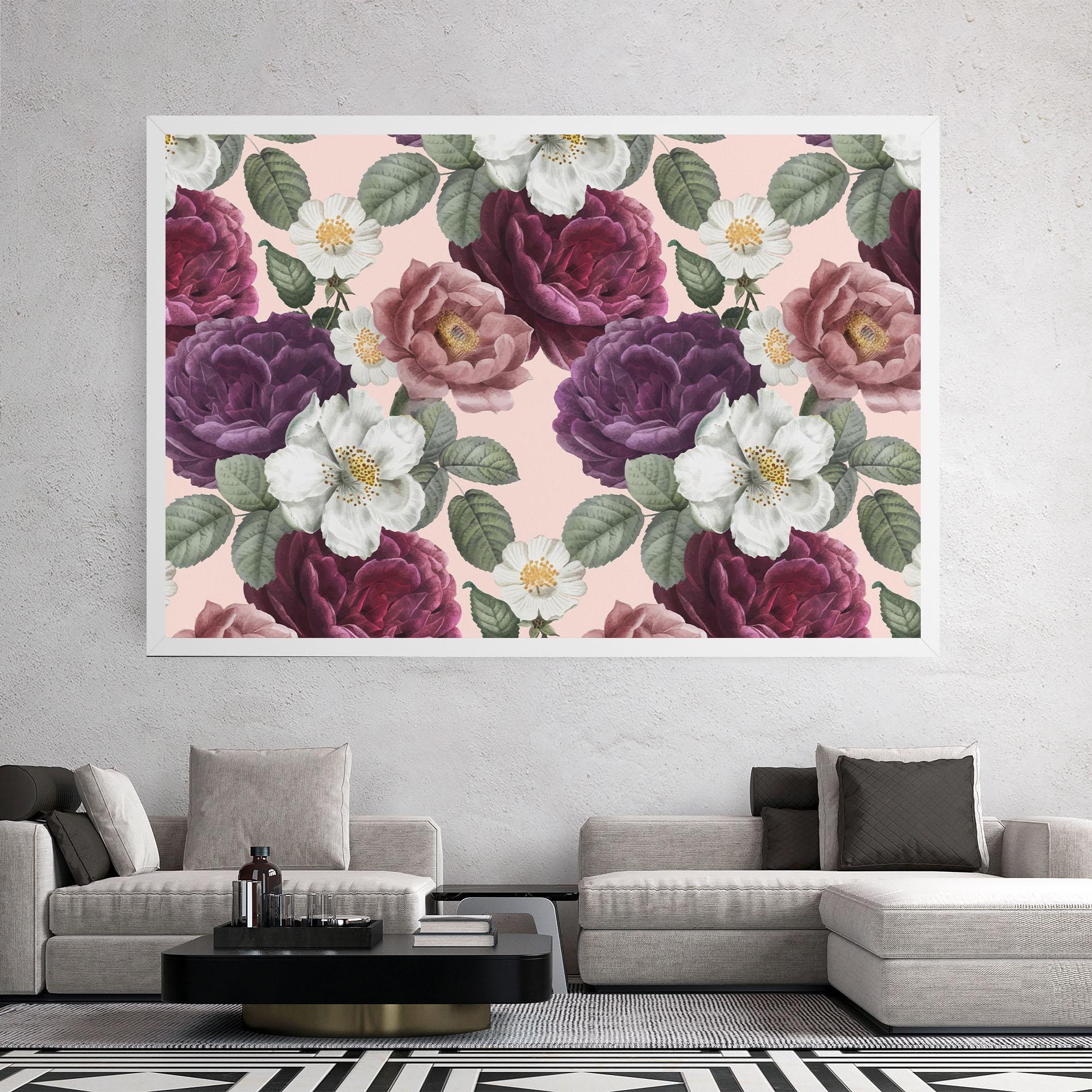 Tablou Canvas Amestec Flori mockup 2