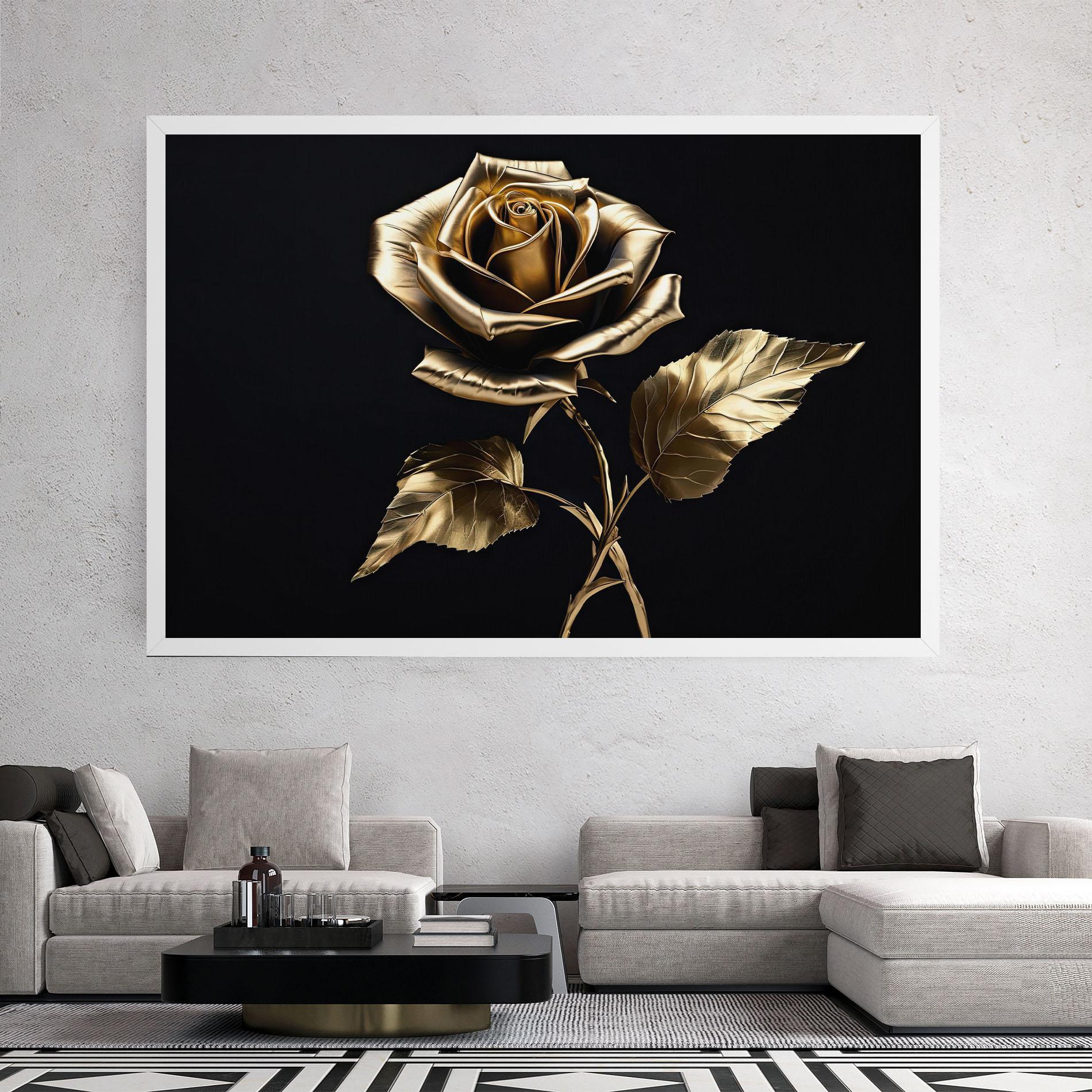 Tablou Canvas Beautiful Golden Rose mockup 2