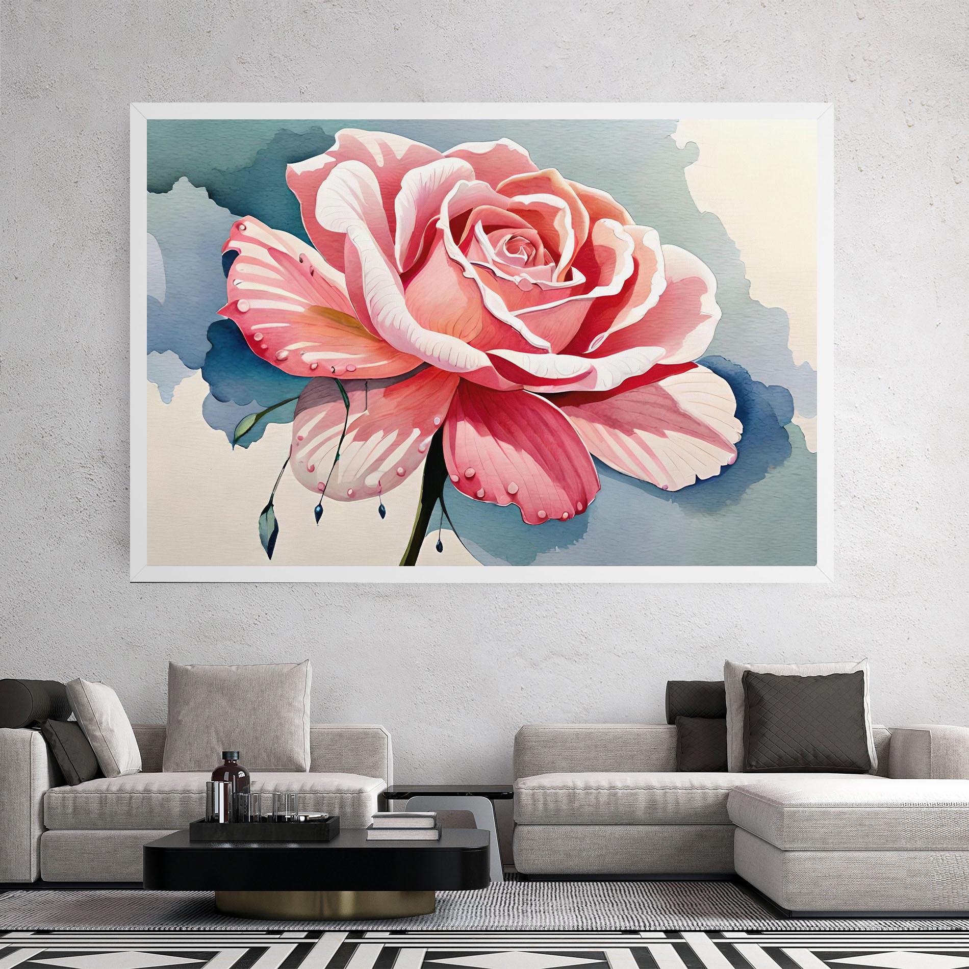 Tablou Canvas Bih Pink Rose mockup 2