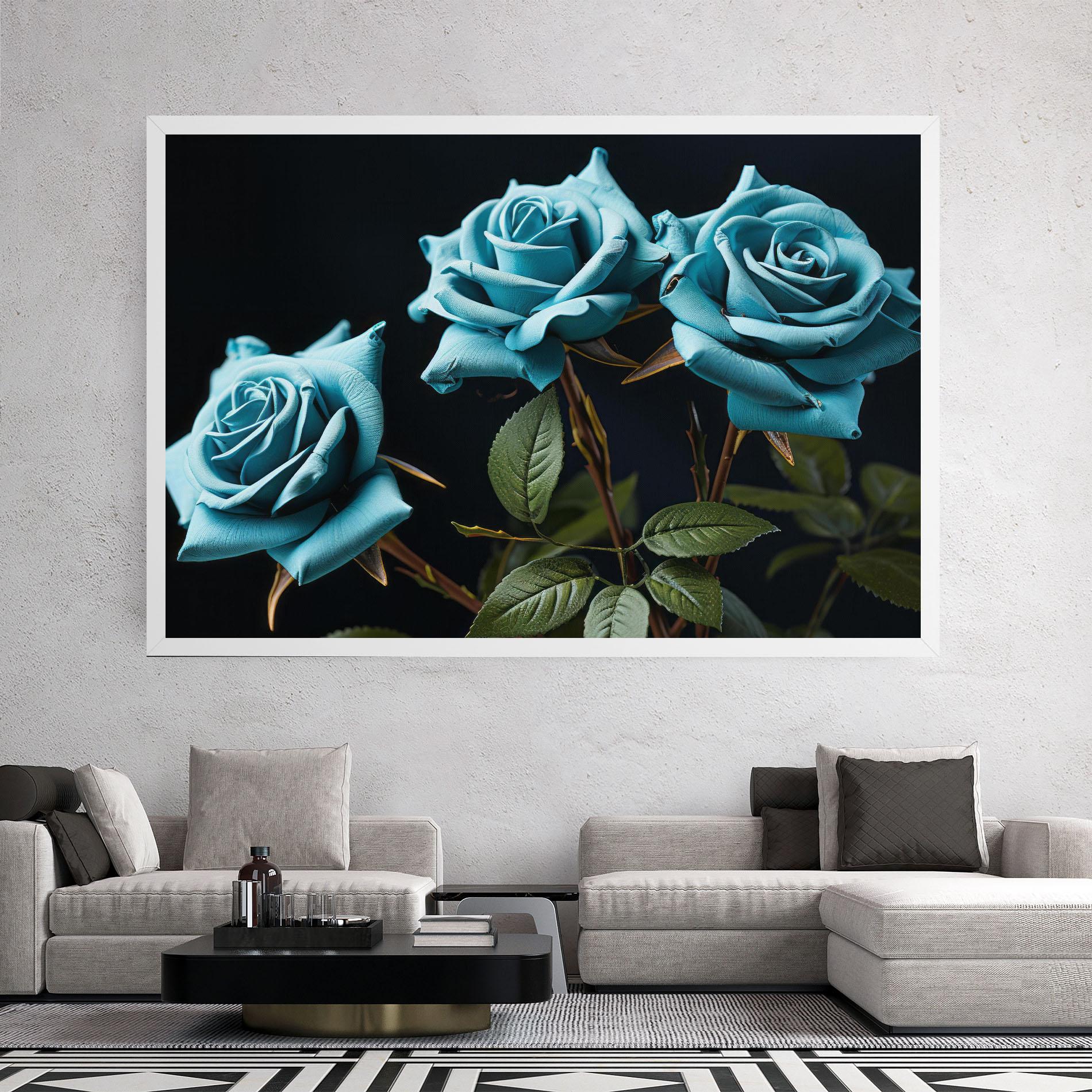 Tablou Canvas Blue Roses mockup 2