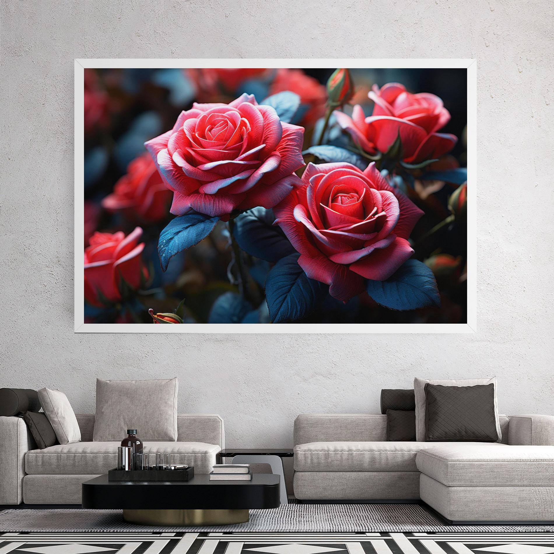 Tablou Canvas Dark Pink Rose mockup 2
