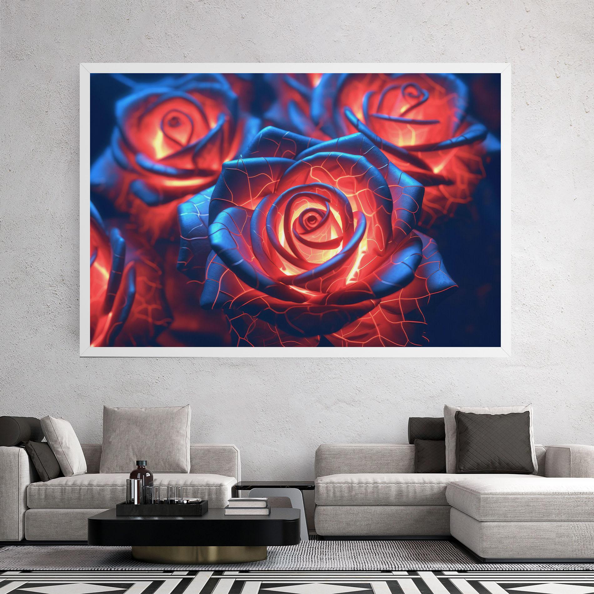 Tablou Canvas Glowing Roses mockup 2