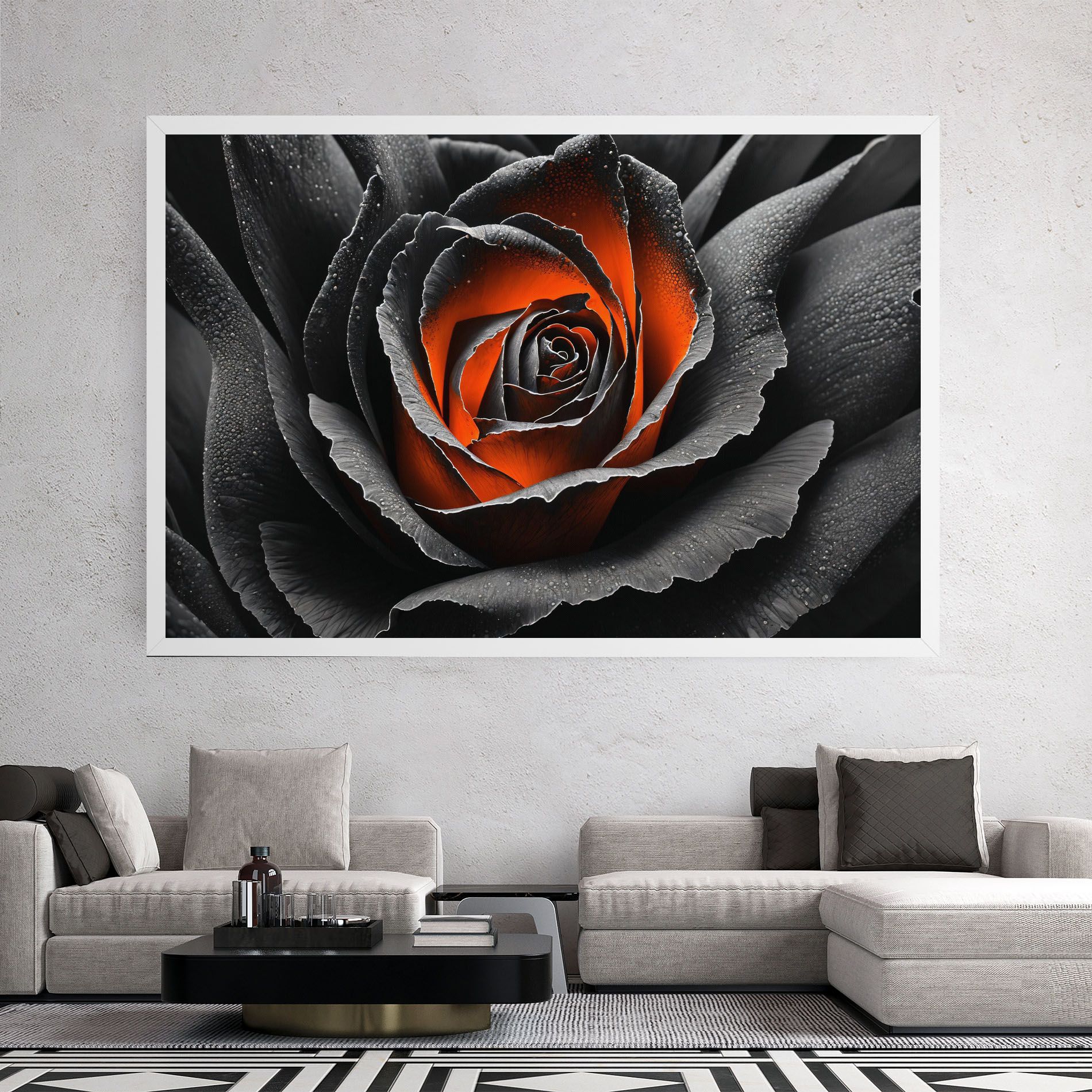 Grey Orange Rose mockup 2