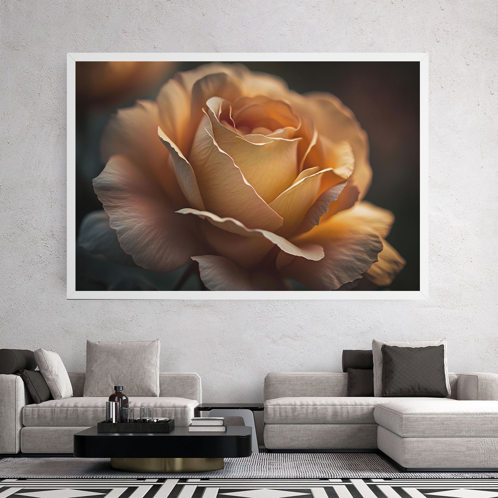 Light Orange Rose Close Up mockup 2