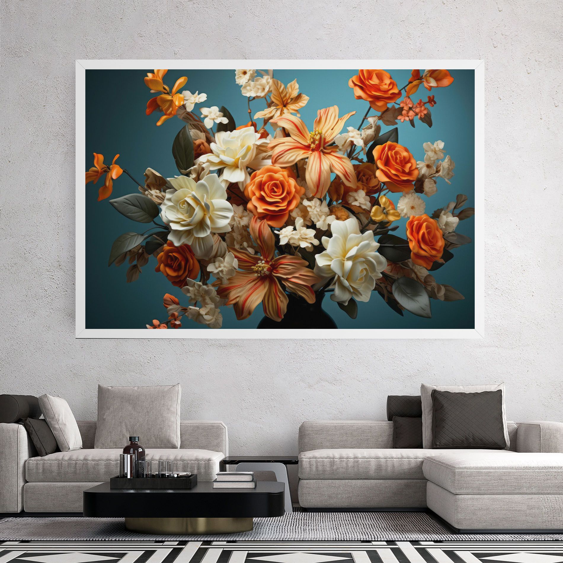 Orange Cream Rose mockup 2