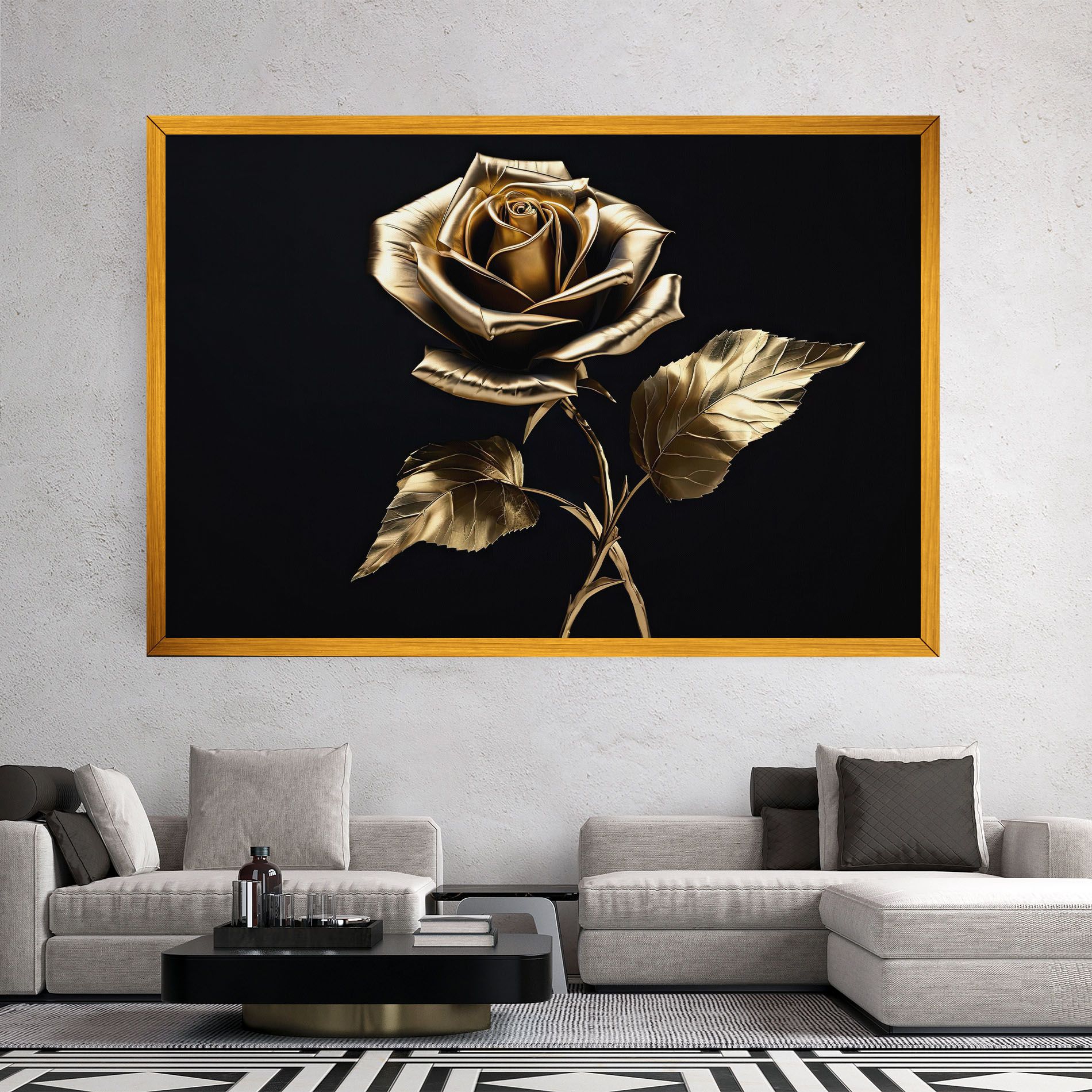 Beautiful Golden Rose mockup 2