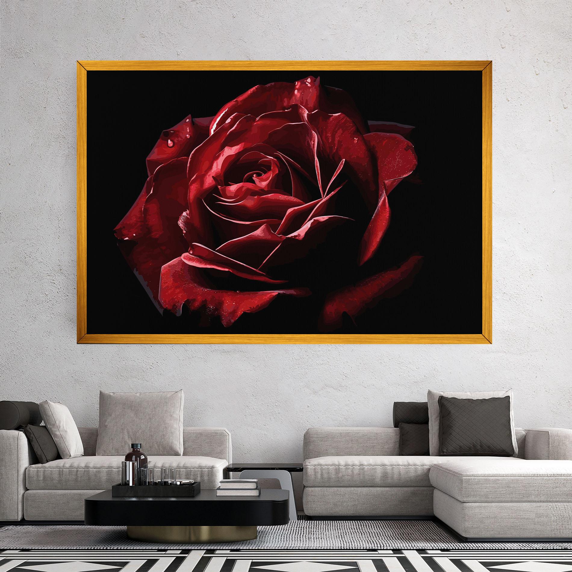 Tablou Canvas Big Red Rose mockup 2
