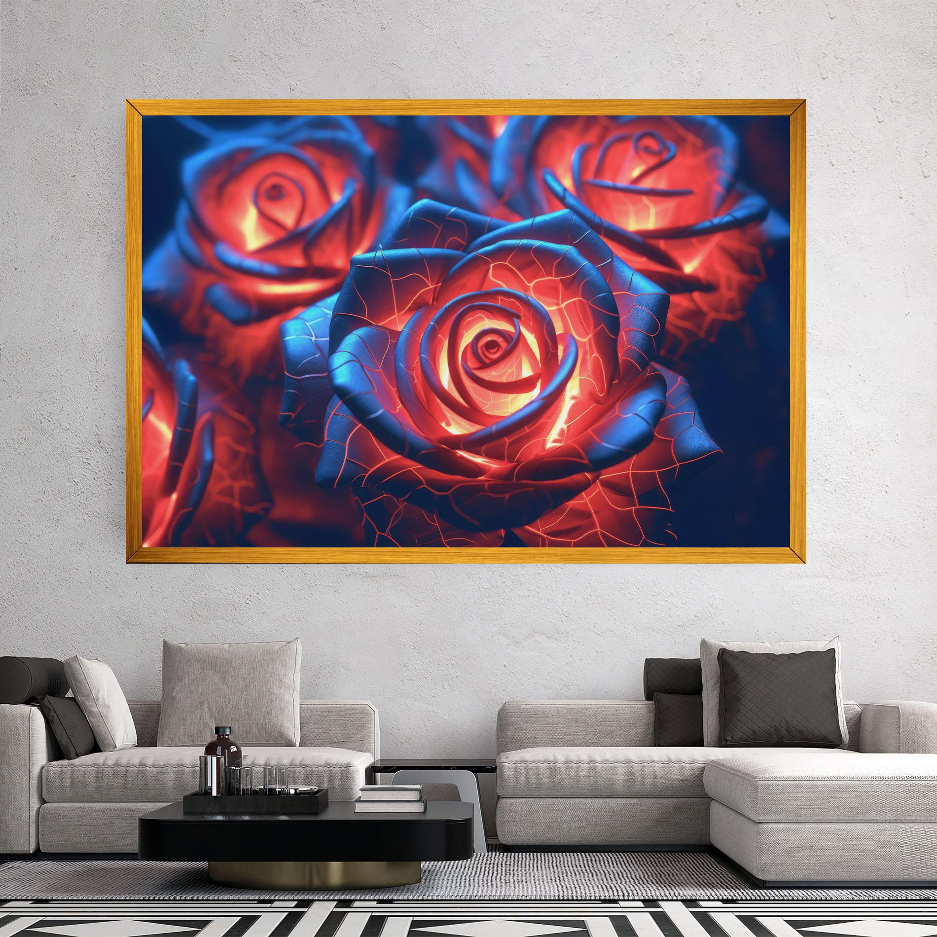 Tablou Canvas Glowing Roses mockup 2
