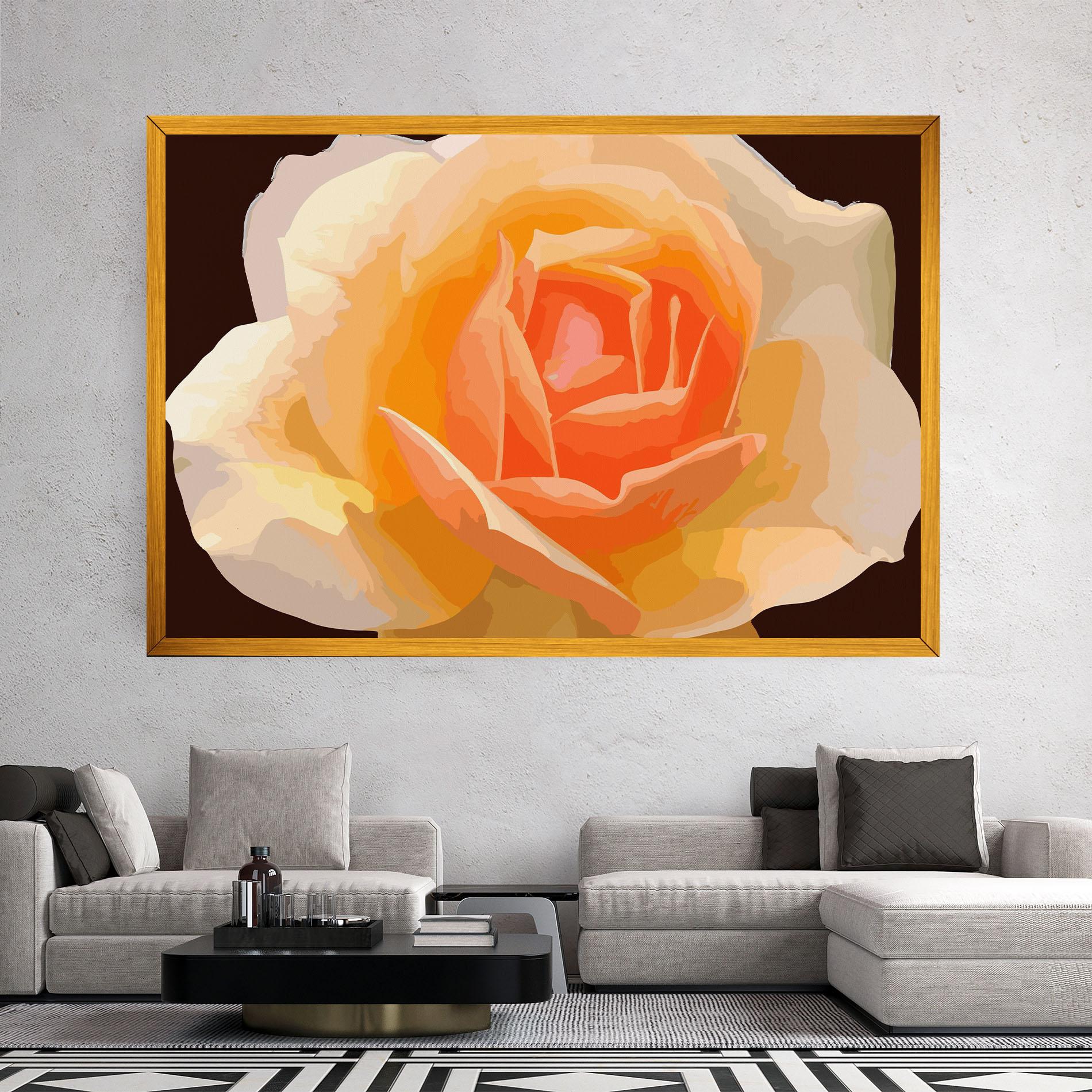 Tablou Canvas Orange Rose Ioana mockup 2