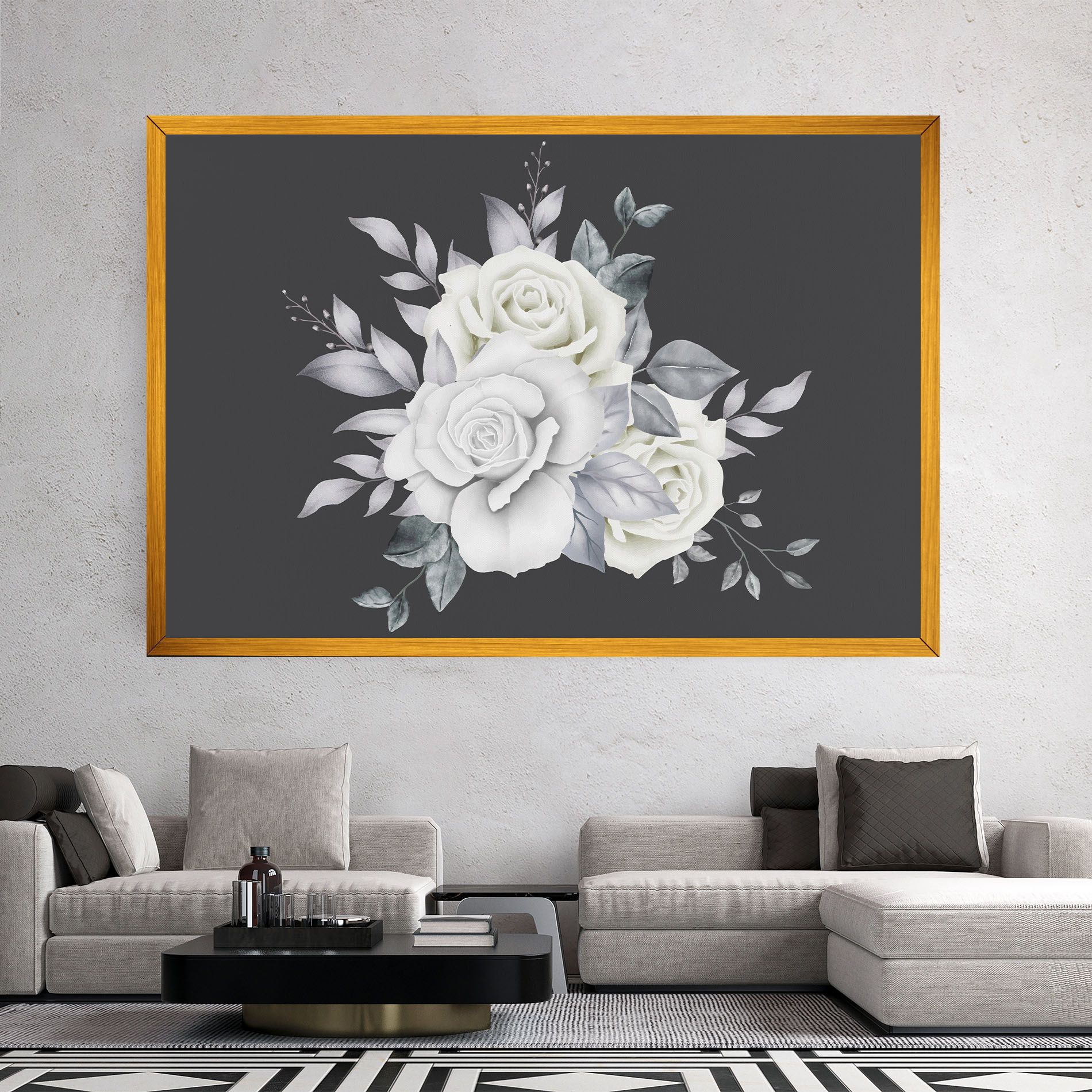 White Grey Rose mockup 2