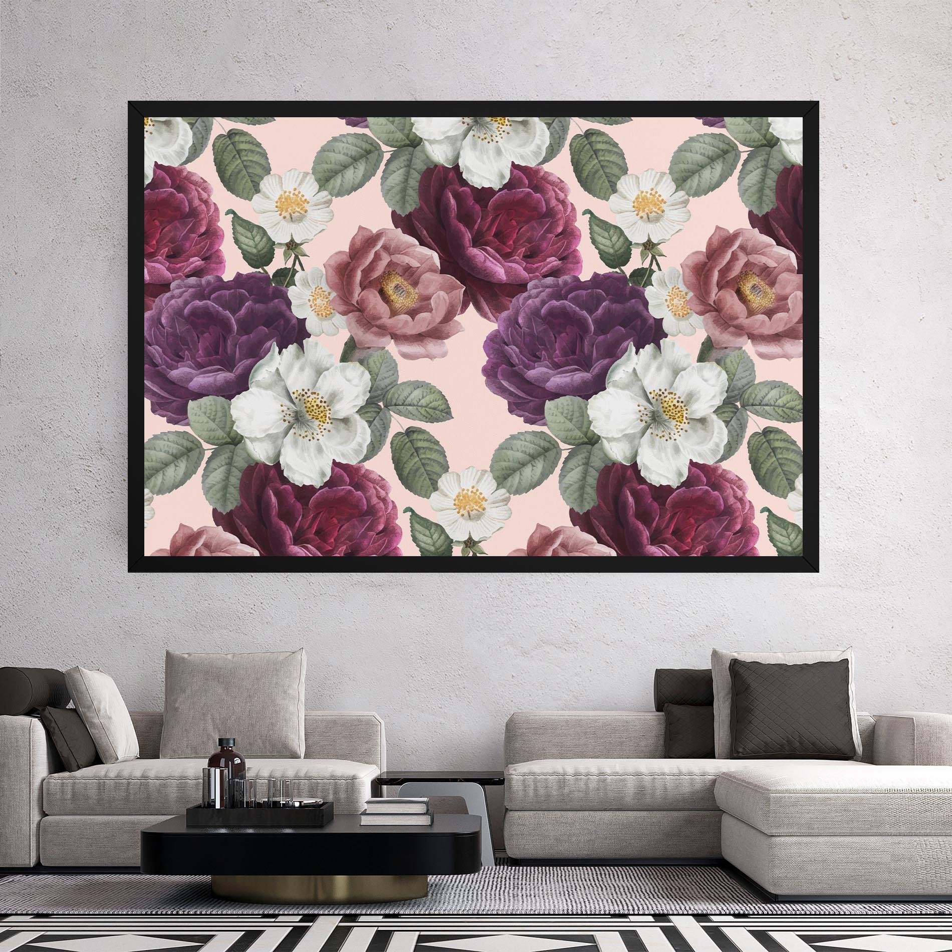 Tablou Canvas Amestec Flori mockup 2