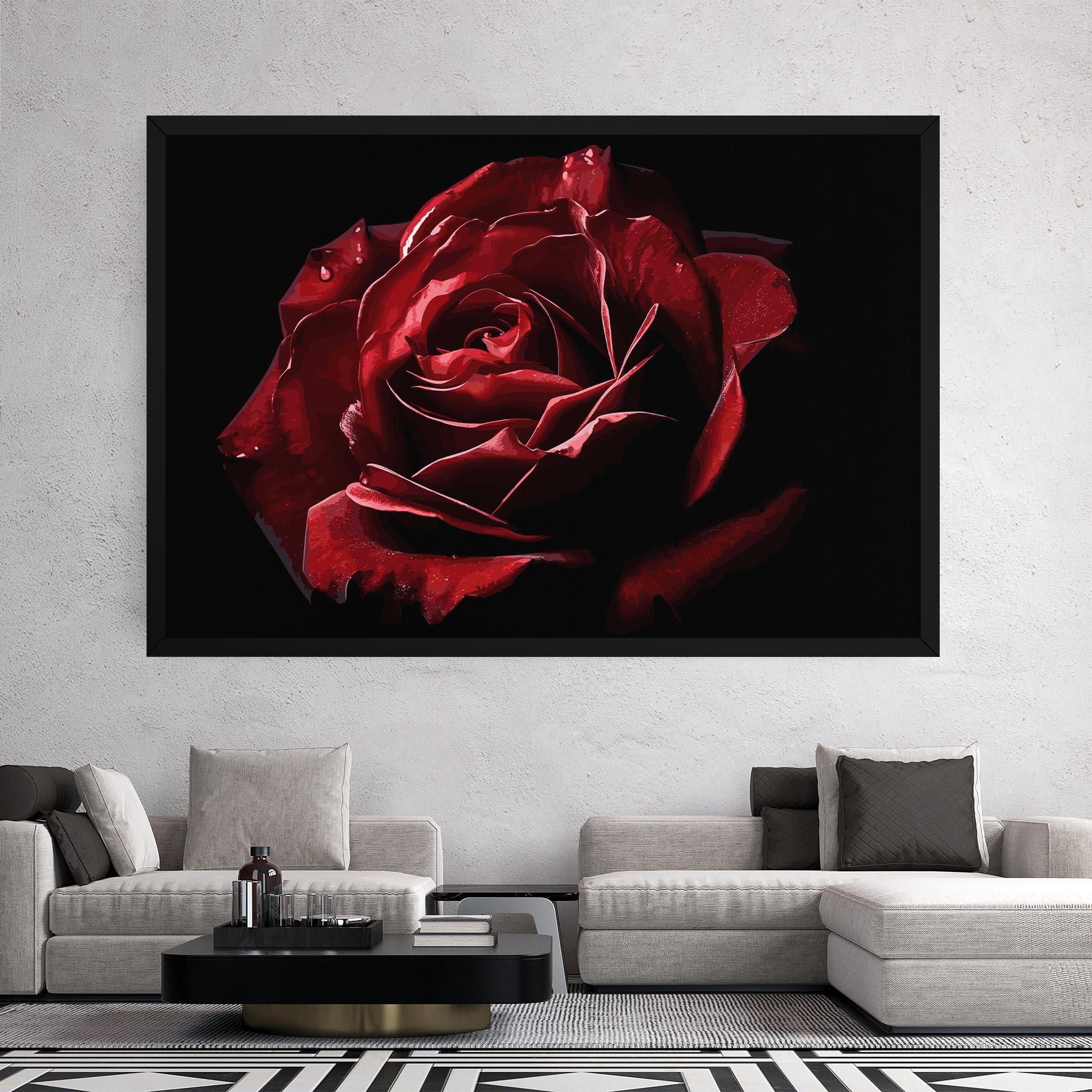 Tablou Canvas Big Red Rose mockup 2