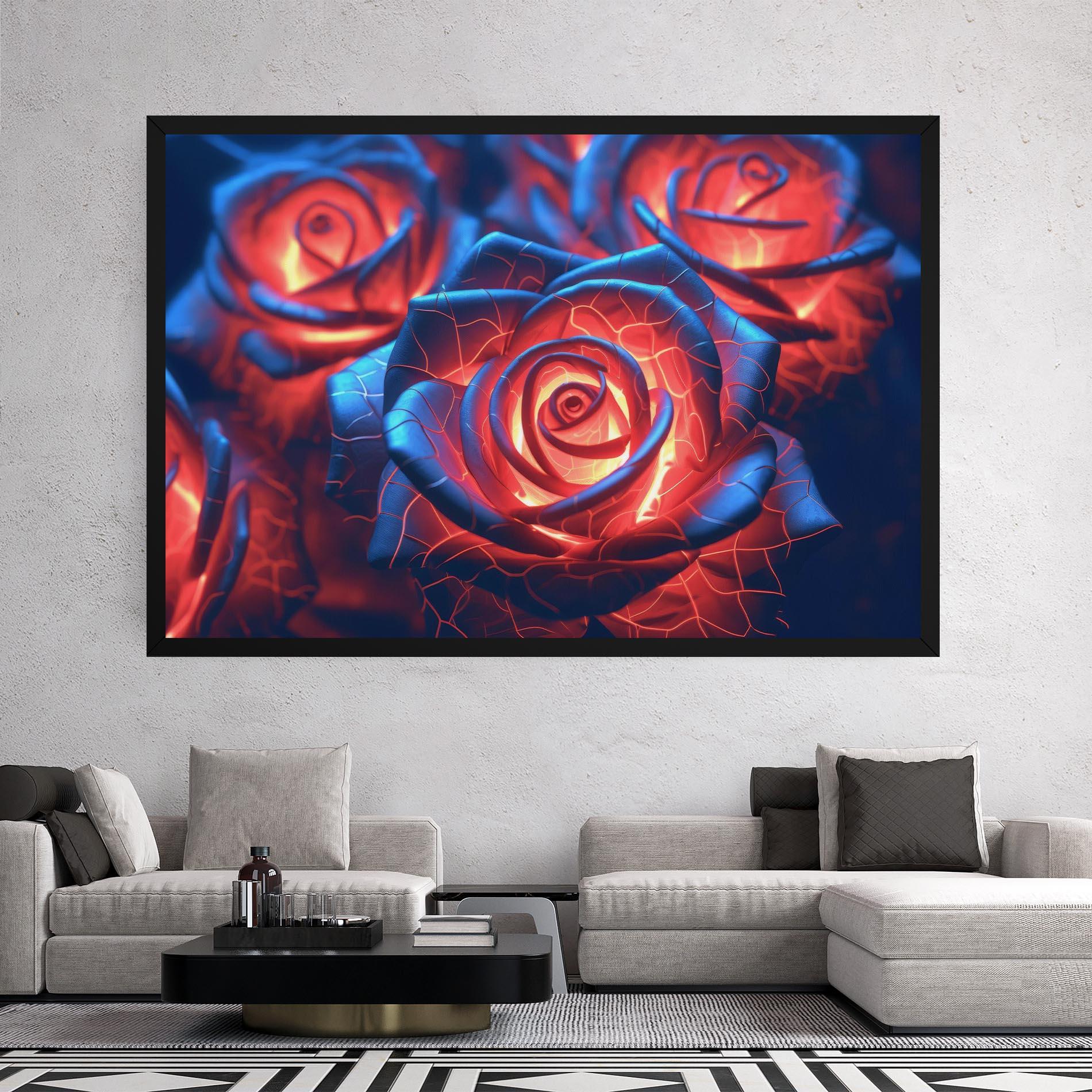 Tablou Canvas Glowing Roses mockup 2