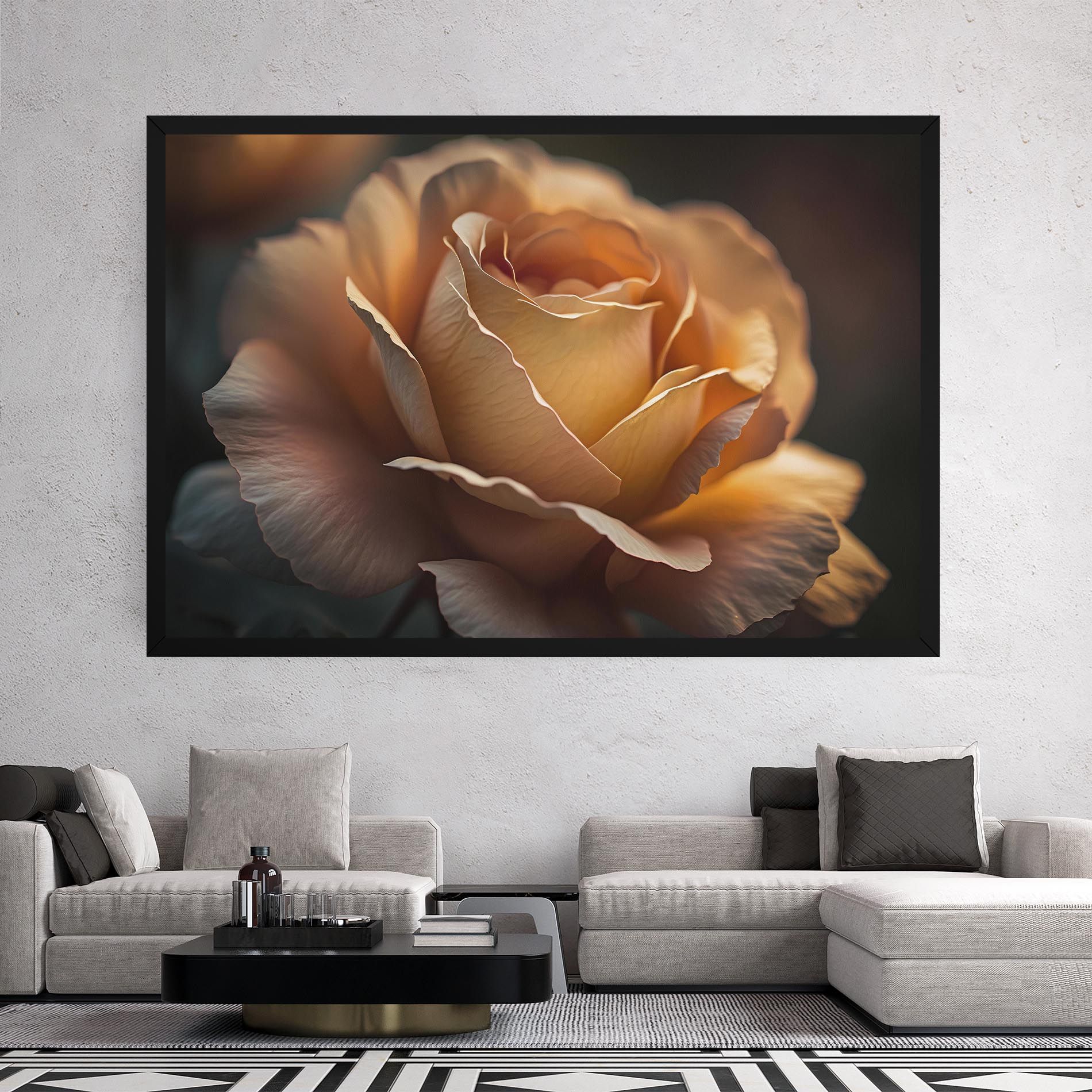 Light Orange Rose Close Up mockup 2