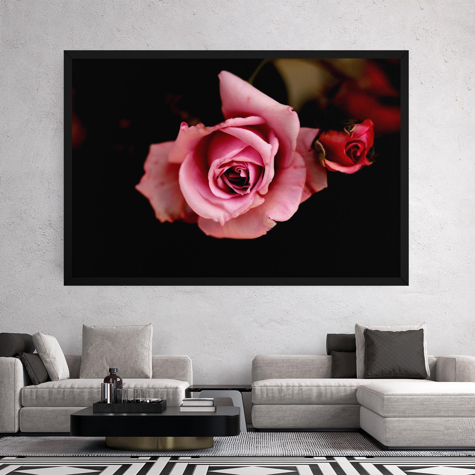 Tablou Canvas Opened Pink Rose mockup 2