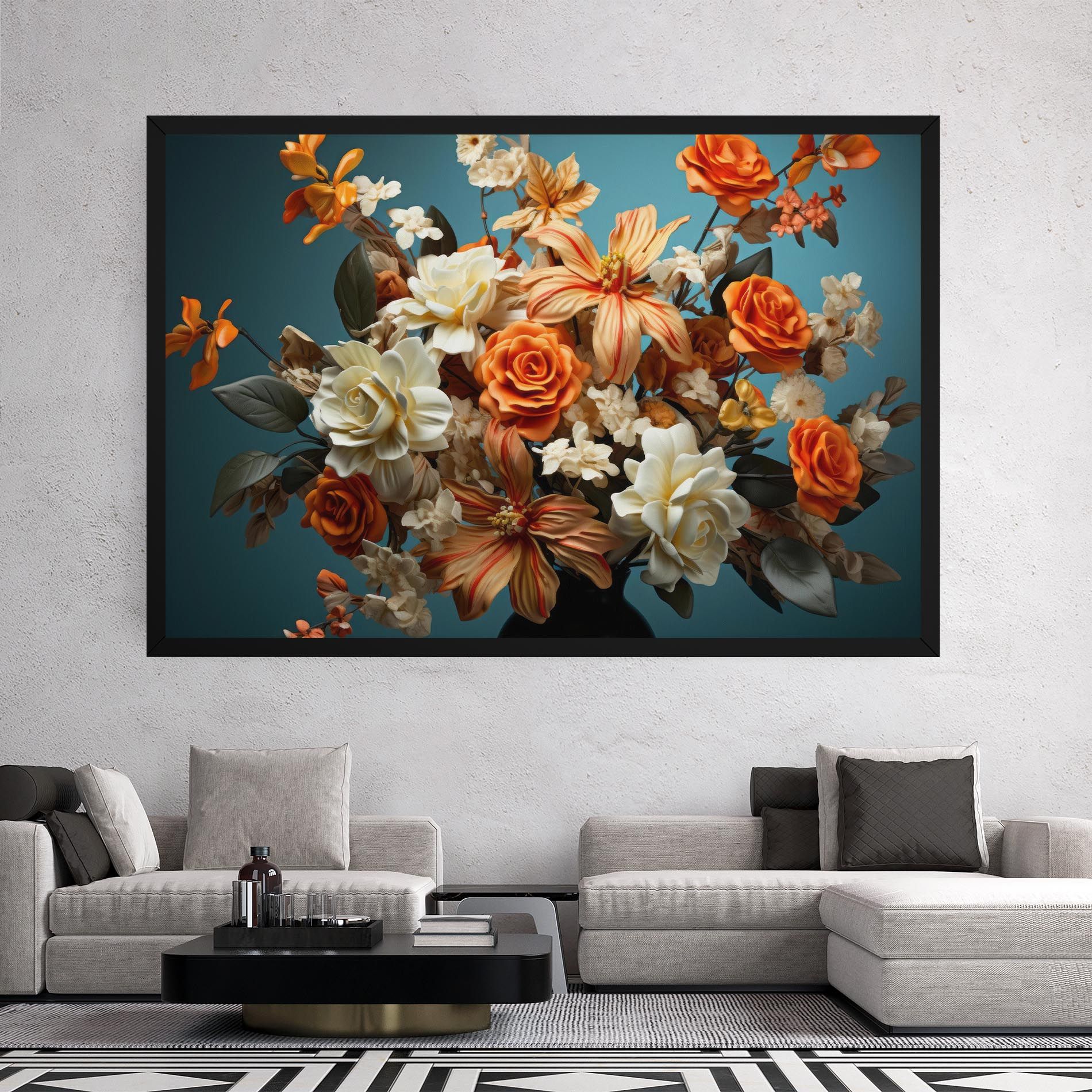 Orange Cream Rose mockup 2