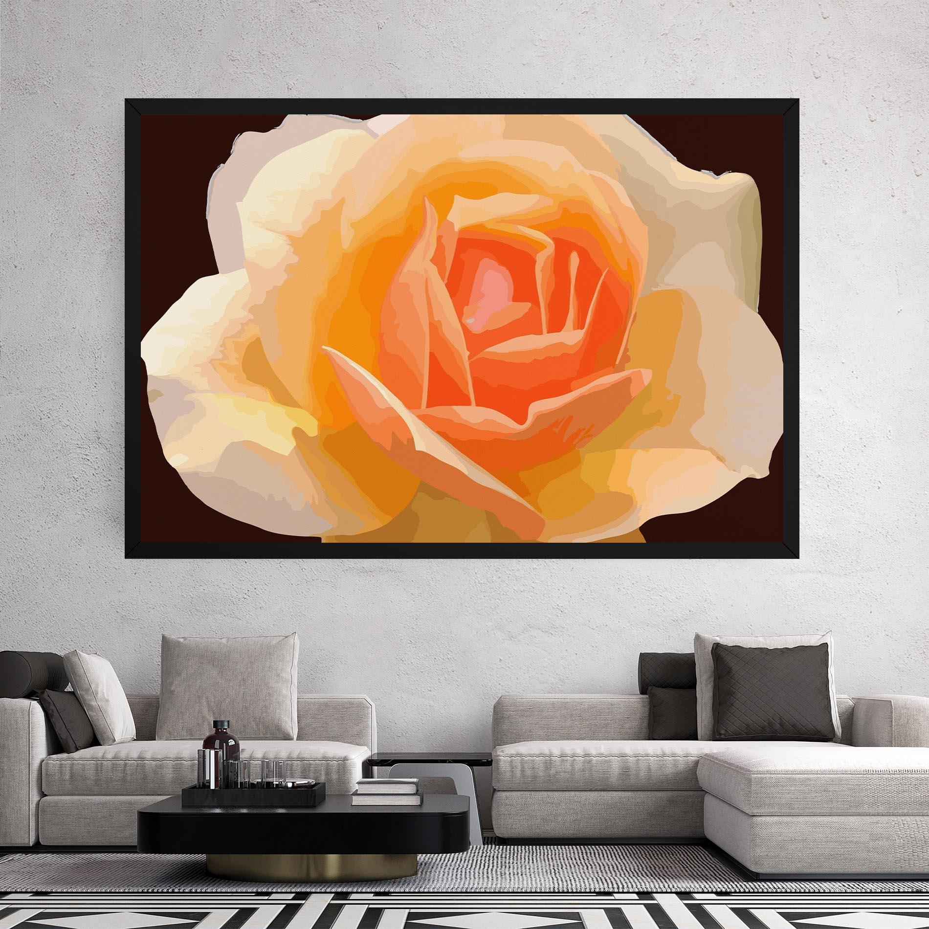 Tablou Canvas Orange Rose Ioana mockup 2