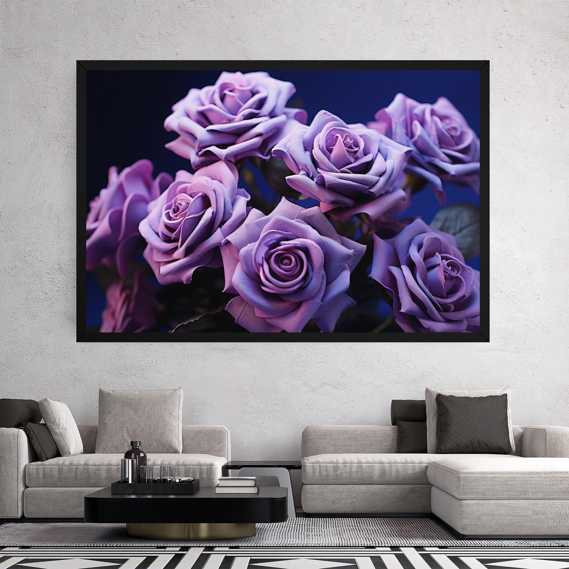 Tablou Canvas Pastel Purple Rose mockup 2