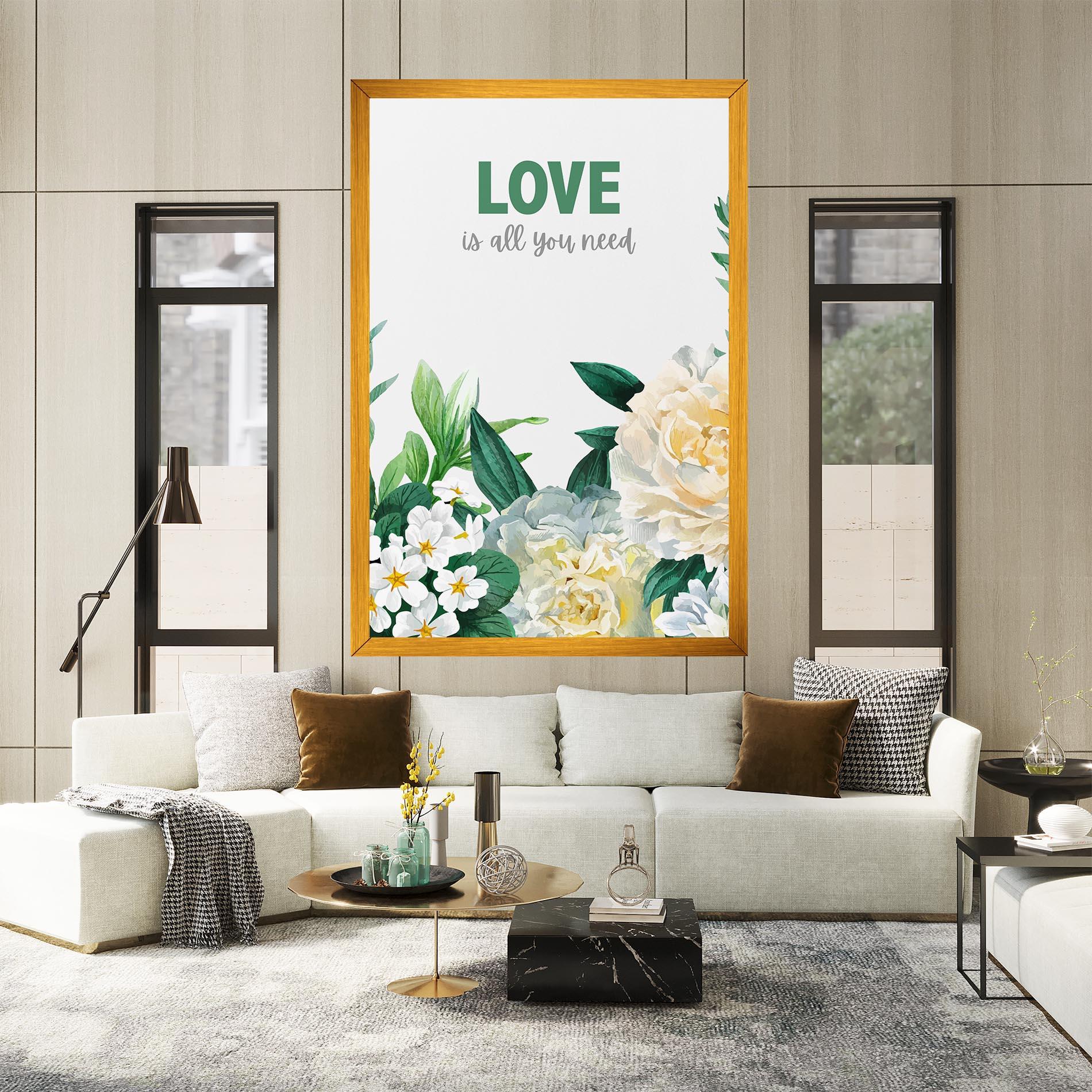Tablou Canvas Green Rose Love mockup 2