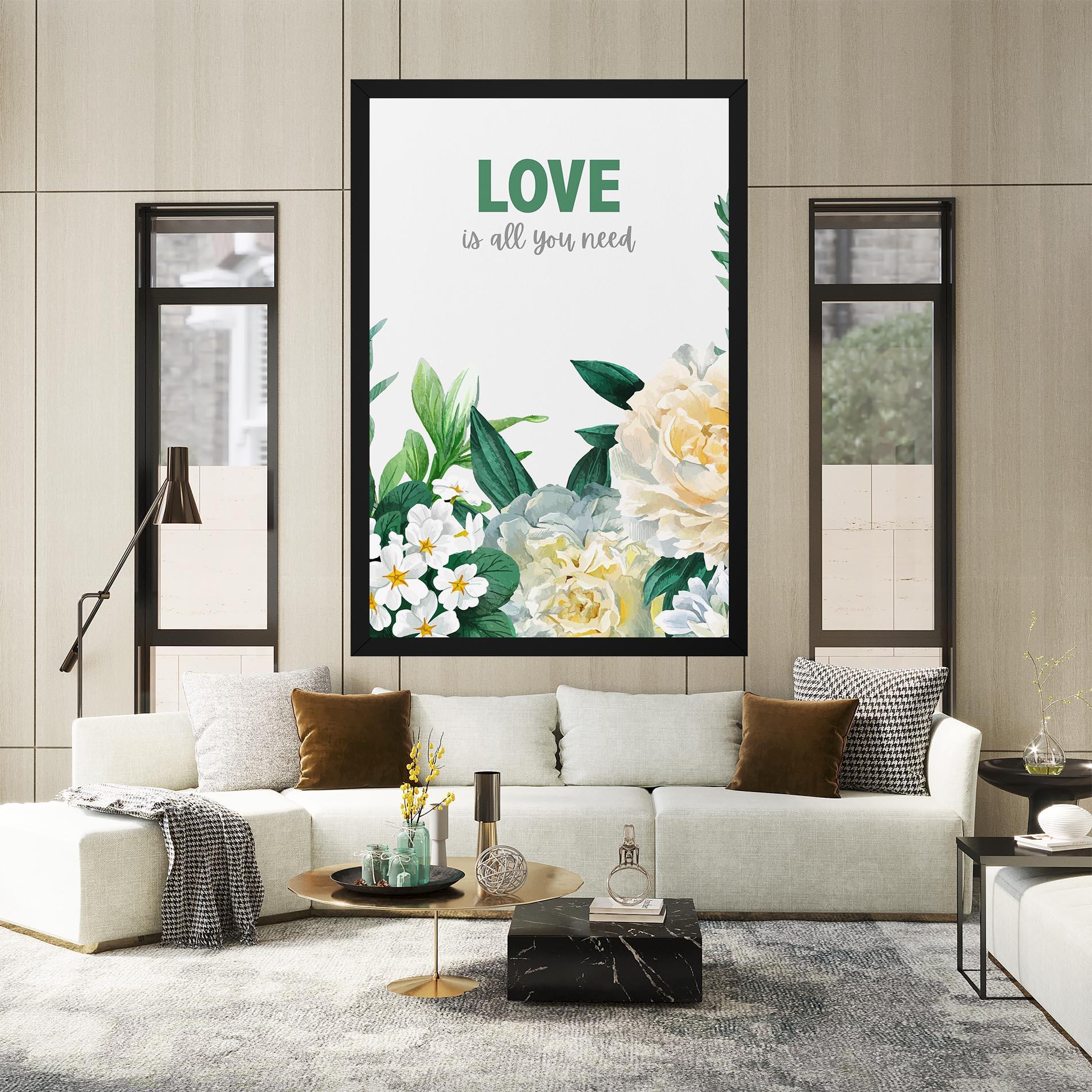 Tablou Canvas Green Rose Love mockup 2