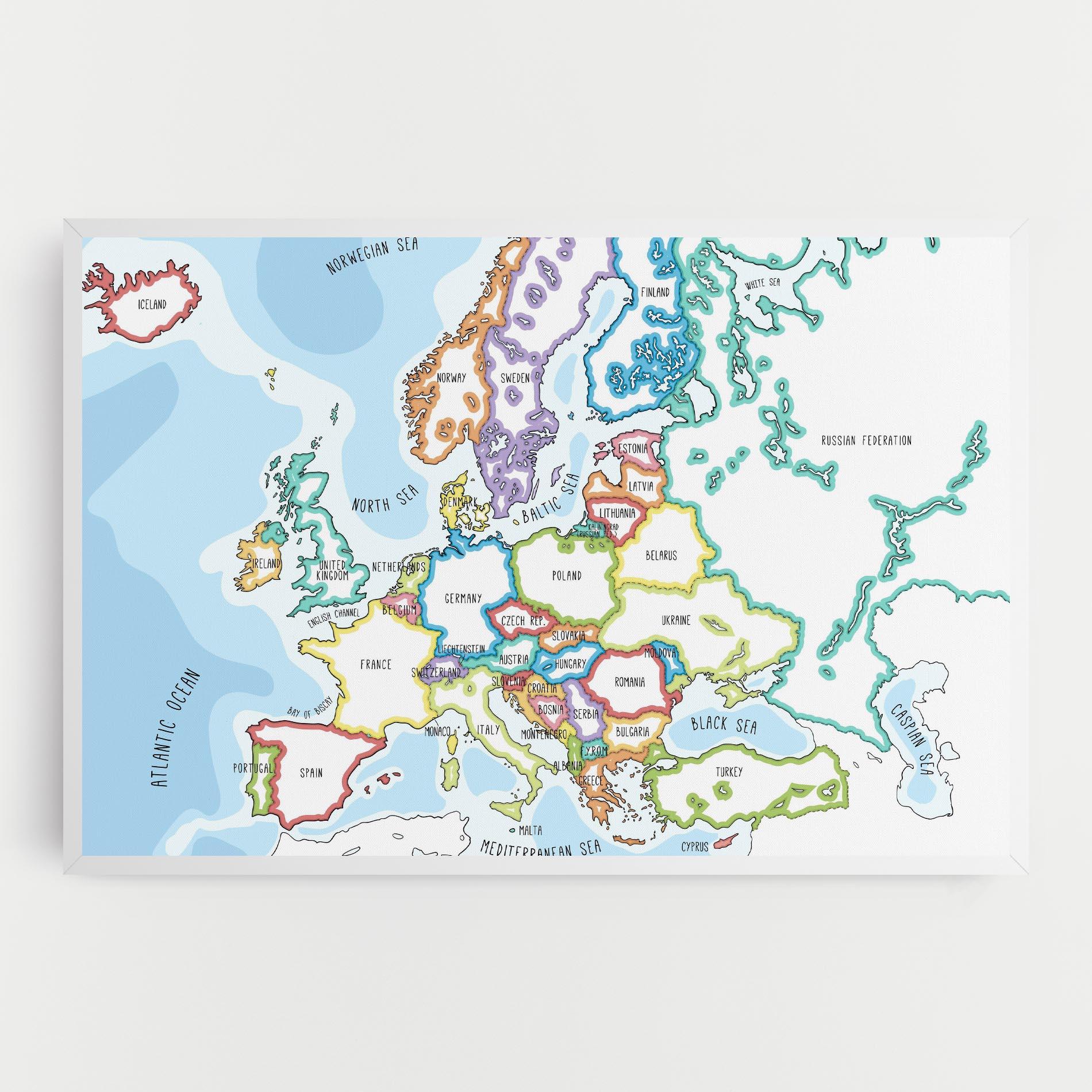Tablou Canvas Europe Map mockup 0