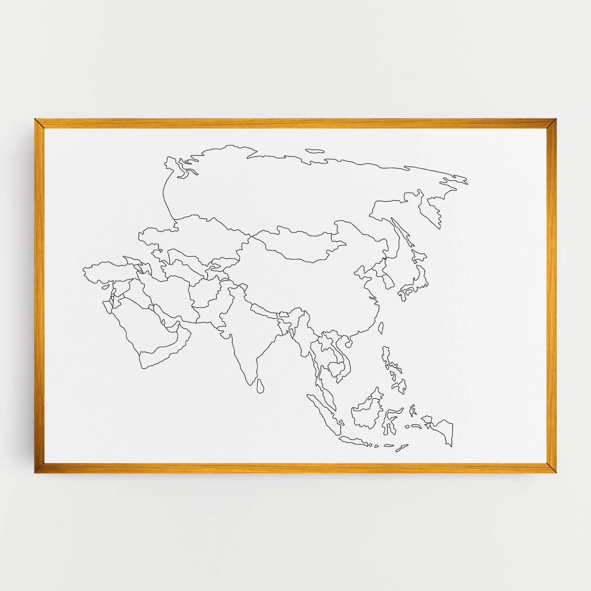 Asia Map Line mockup 0
