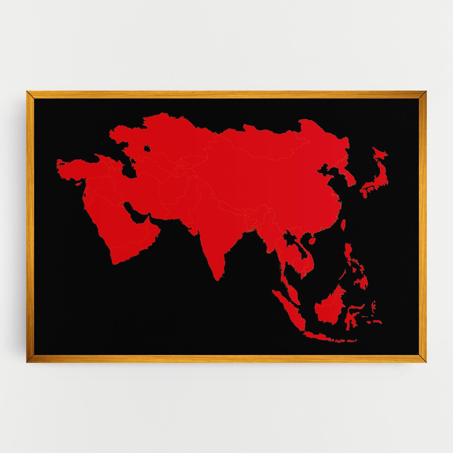 Tablou Canvas Asia Map mockup 0