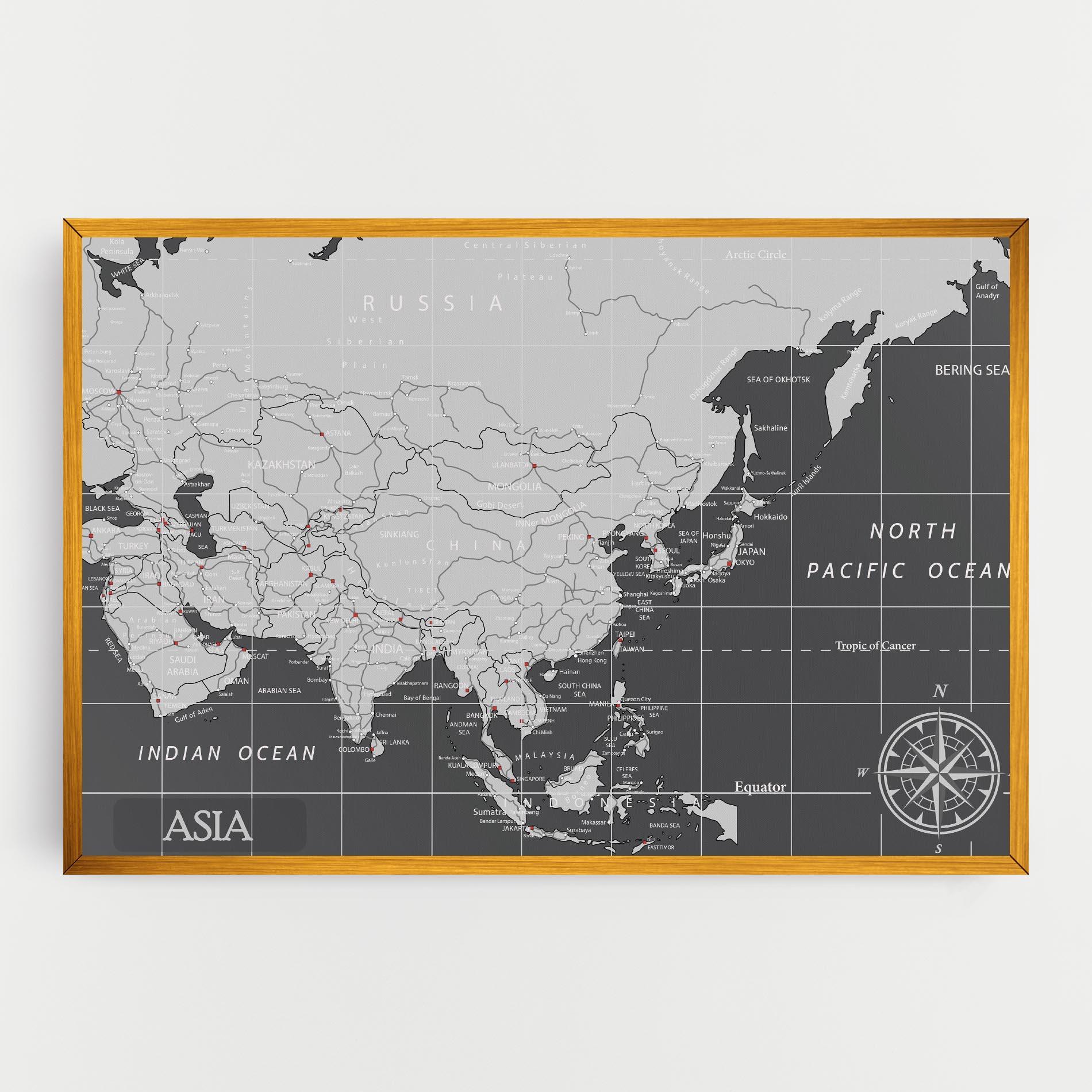 Tablou Canvas Asia Minimal Map mockup 0