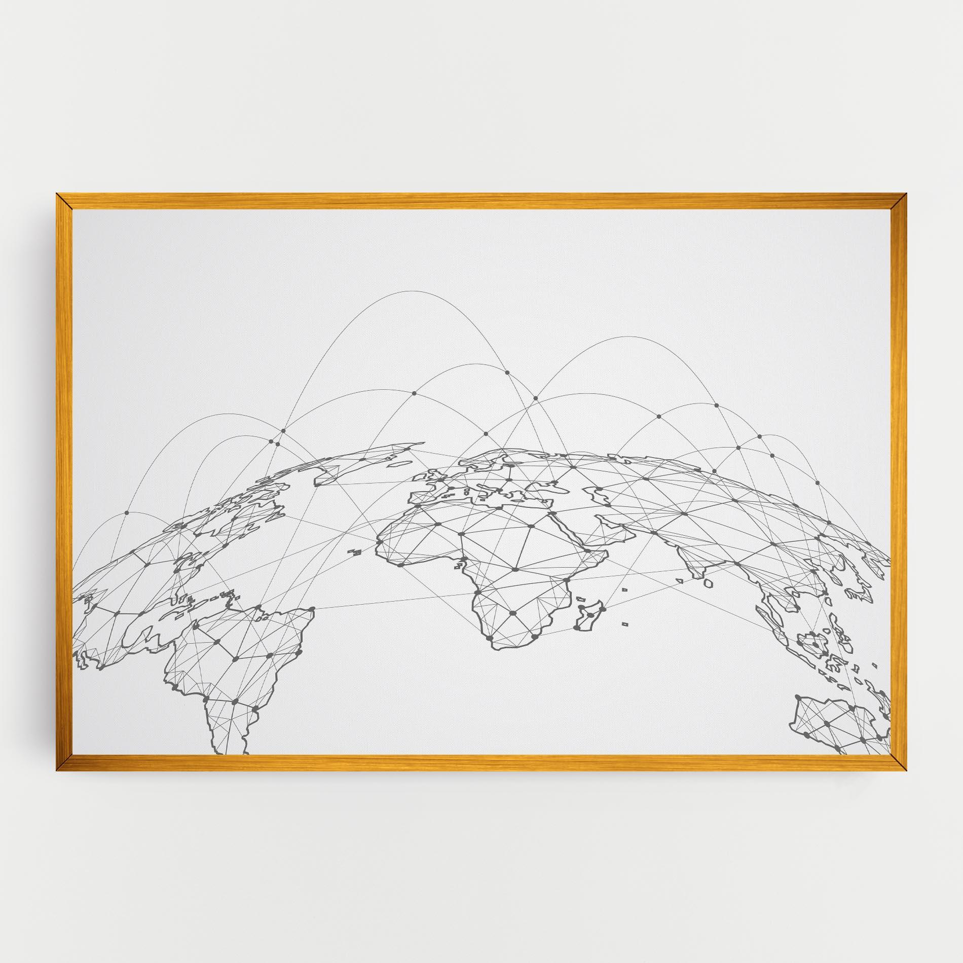 Tablou Canvas Global Network mockup 0