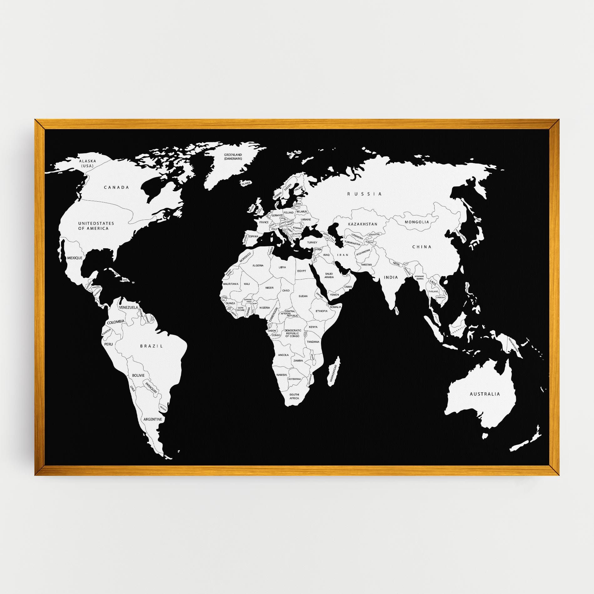 White World Map mockup 0