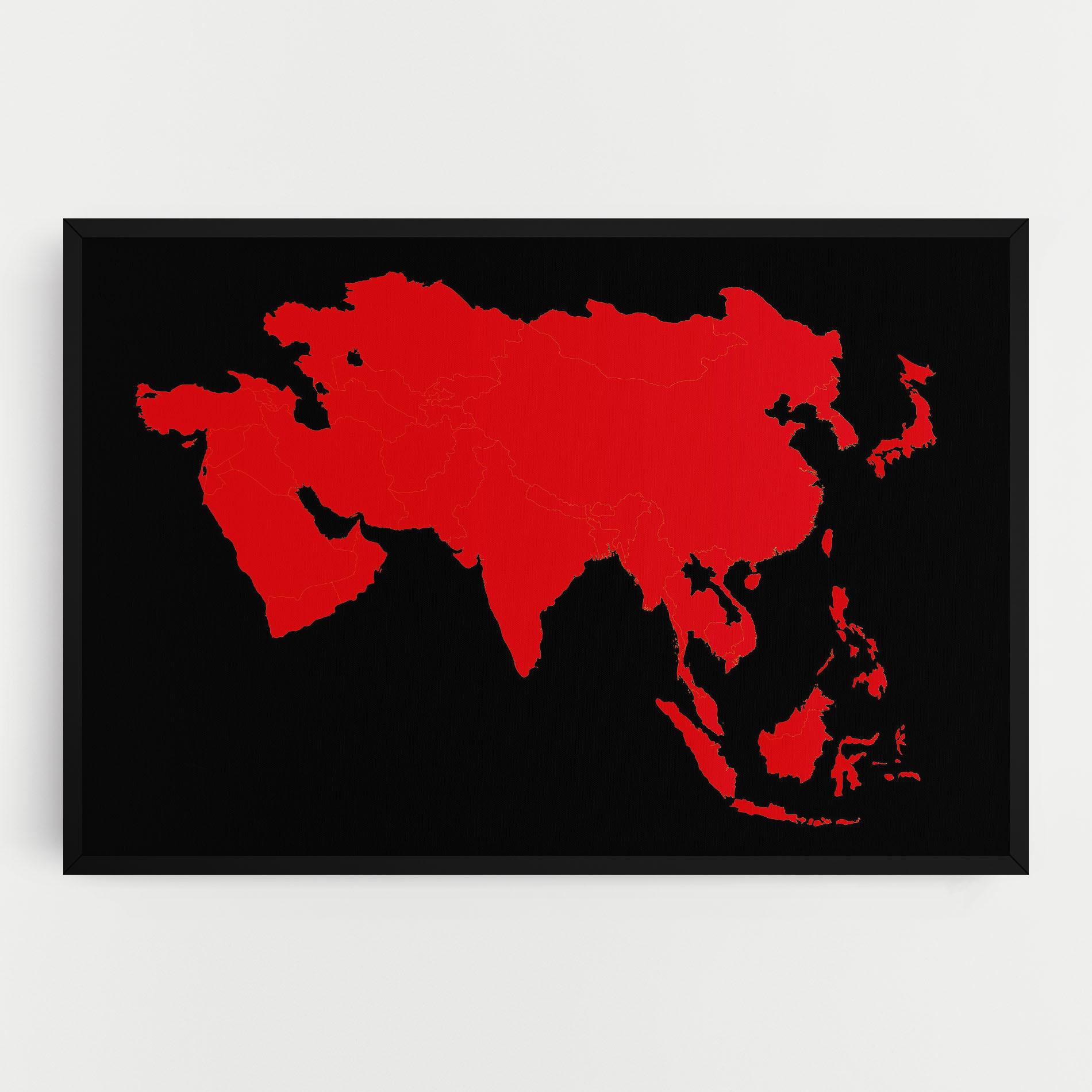 Tablou Canvas Asia Map mockup 0
